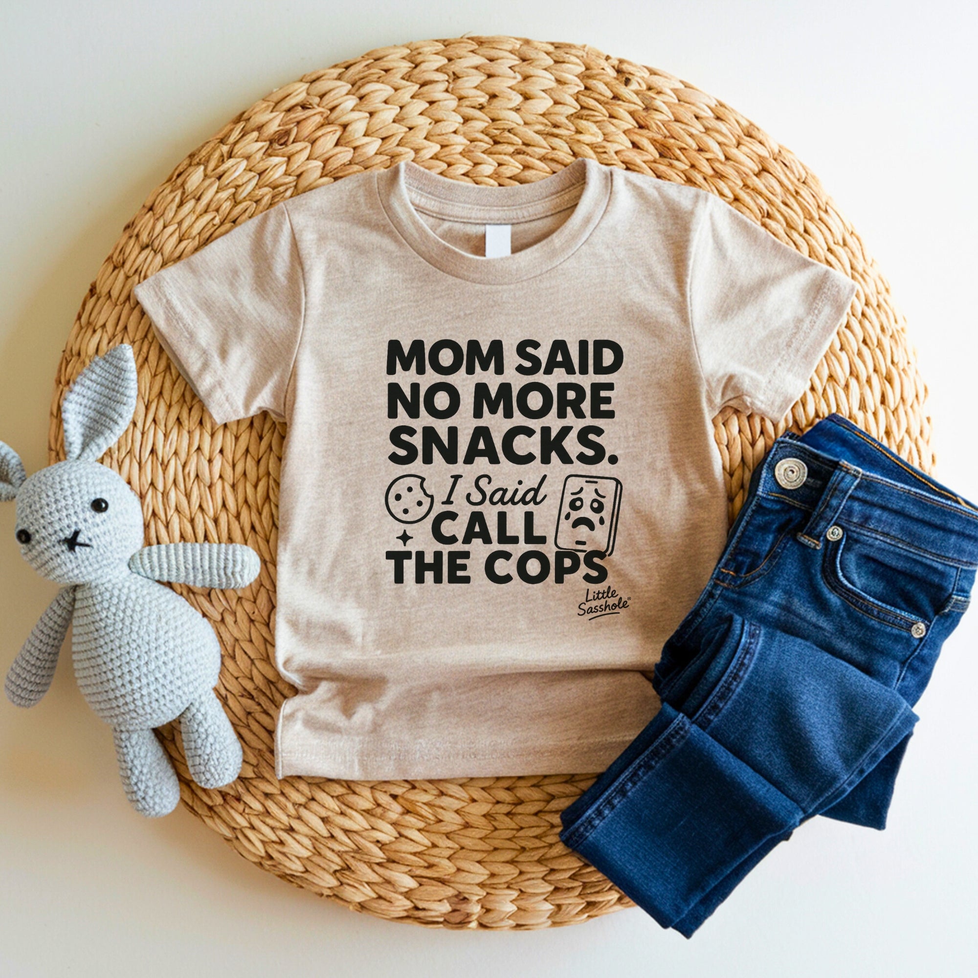 Image of “No More Snacks? I’m Calling the Cops” – Little Sasshole® Kids Tee