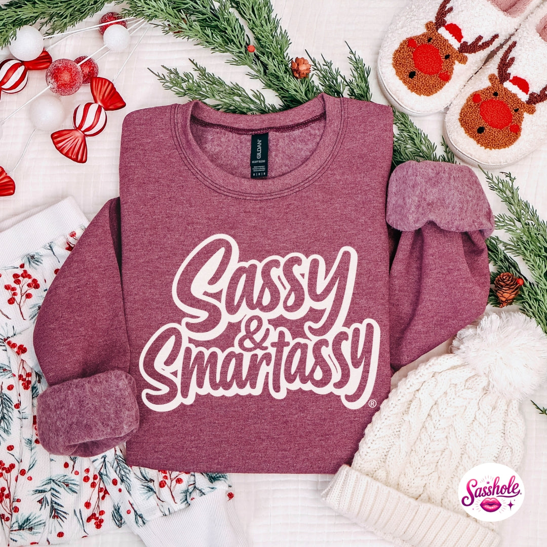 Image of Sassy & Smartassy™ Women’s Christmas Sweatshirt – Festive, Cozy & Full of Holiday Attitude