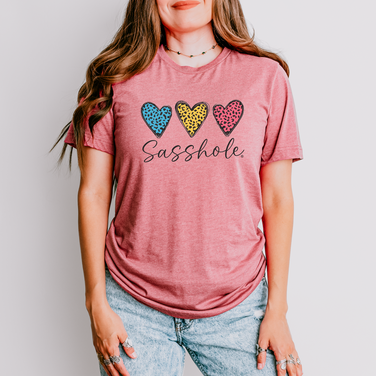 Leopard Heart Sasshole® Women's T-shirts - Wildly Chic