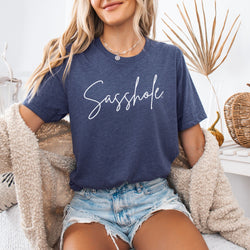 Image of Sasshole® Minimalist Women's T-Shirt: Simple, Chic, and Sassy