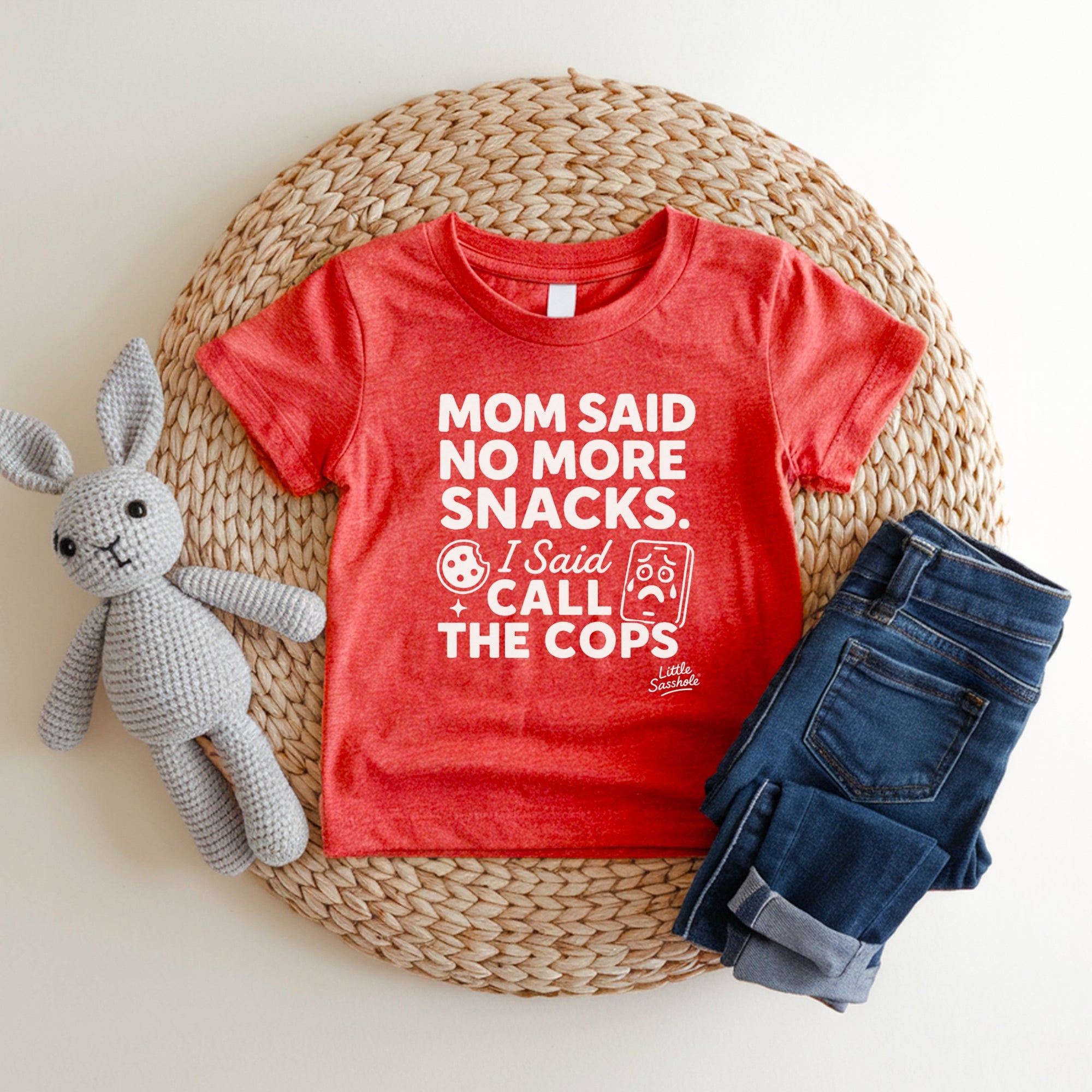 Image of “No More Snacks? I’m Calling the Cops” – Little Sasshole® Kids Tee