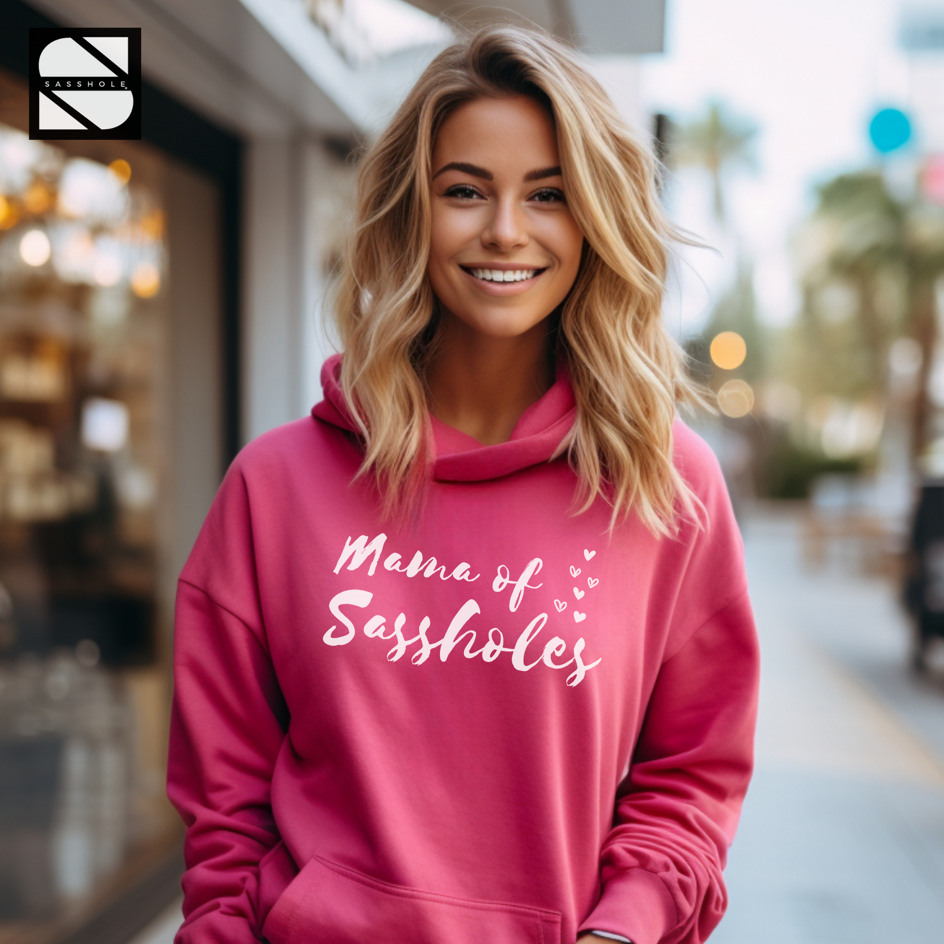 women's pink graphic hoodie