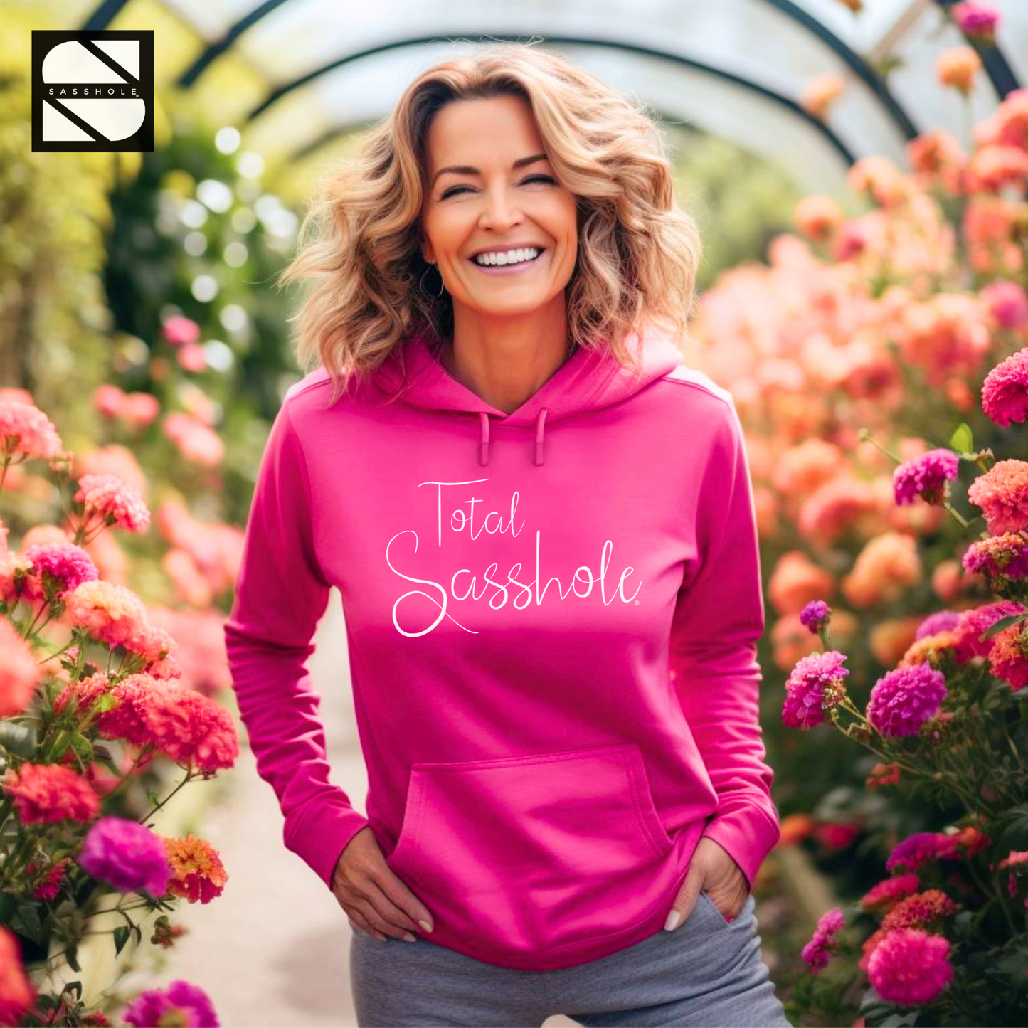Women's Funny Pink Pullover Hoodie