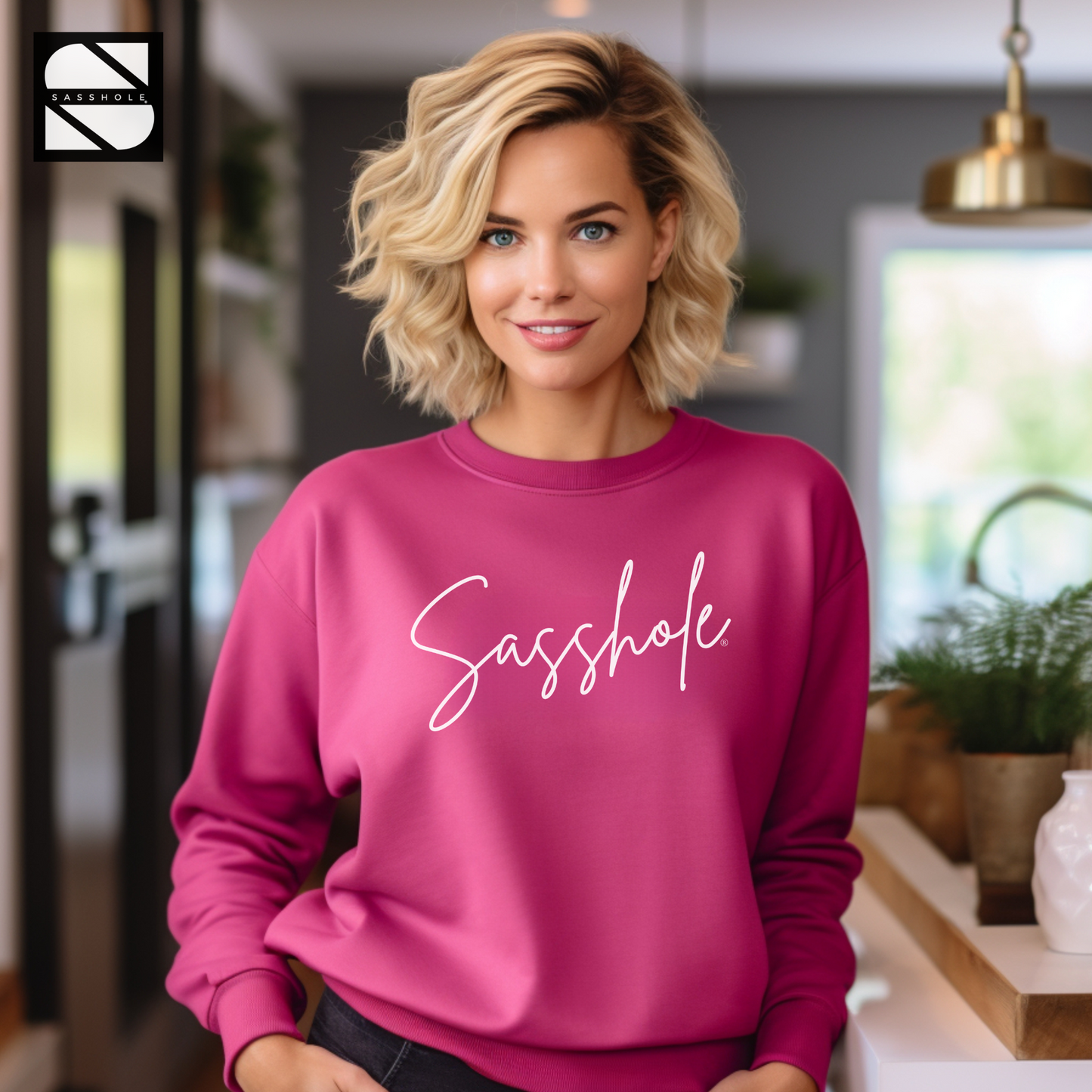 funny women's hot pink sweatshirt
