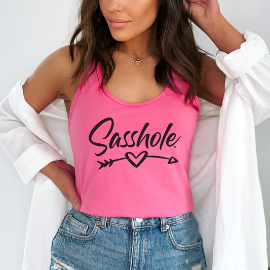 Sasshole® Arrowed Heart Women's Tank Top - Love with Attitude