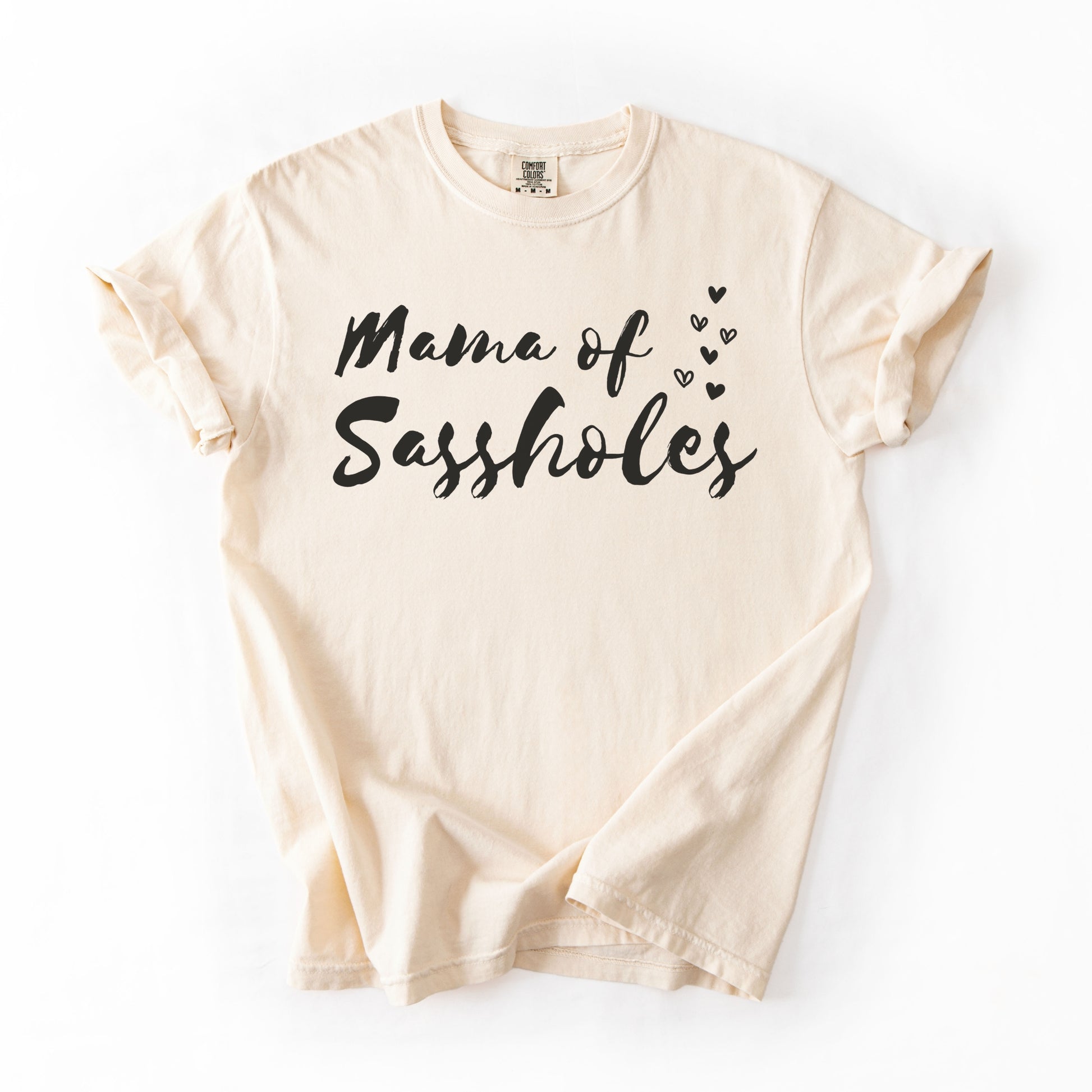 Sasshole® Women’s Comfort Colors® Tee – “Mama of Sassholes” Funny Graphic T-Shirt, Bold Statement Shirt for Moms
