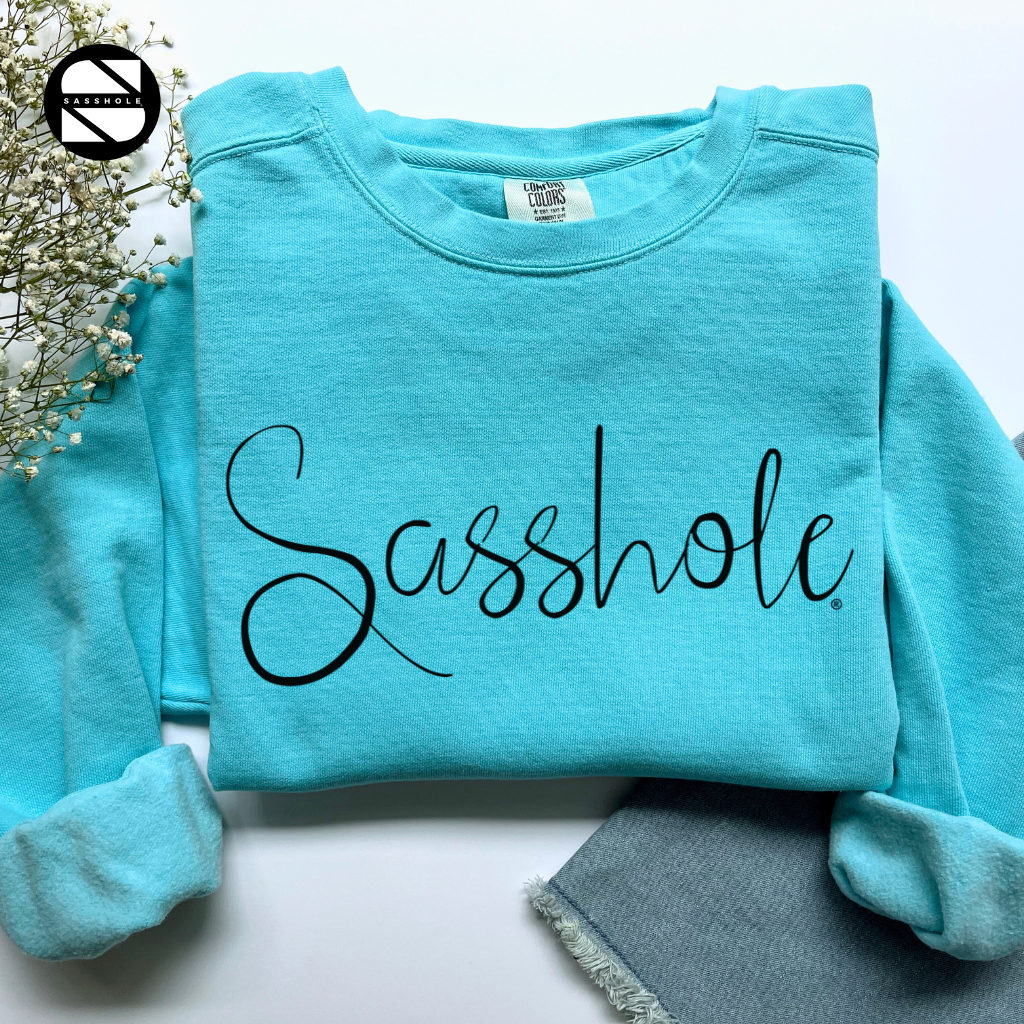 Sasshole Lagoon Blue Womens Alternative Apparel Sweatshirt