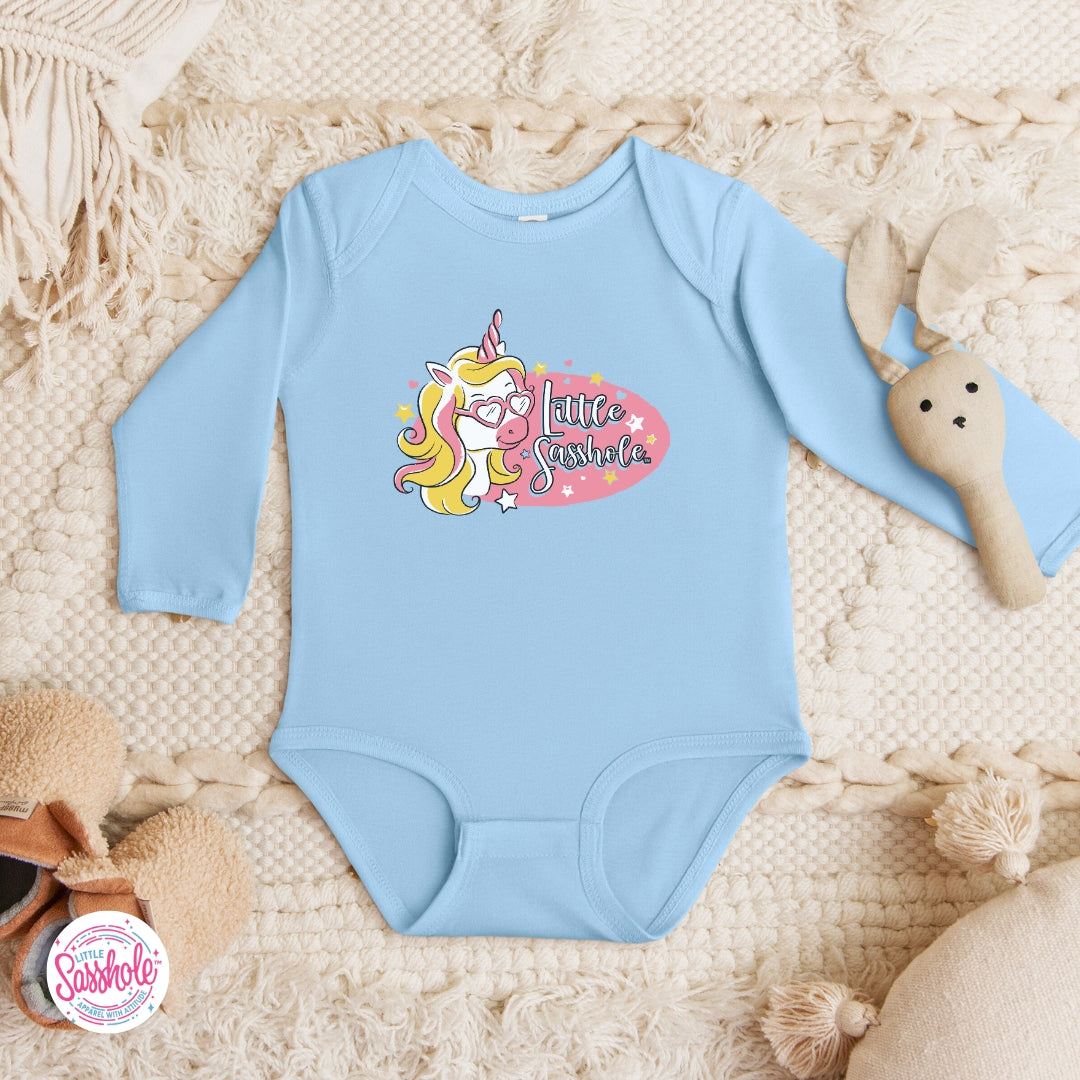 Little Sasshole™ Unicorn Baby Bodysuit – Cute, Magical & Full of Attitude