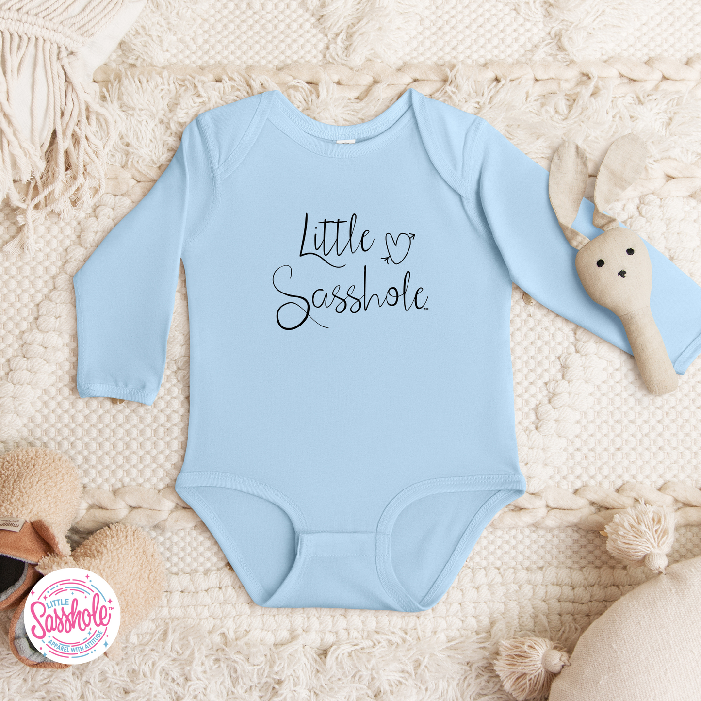 Little Sasshole™ Signature Baby Long Sleeve Bodysuit