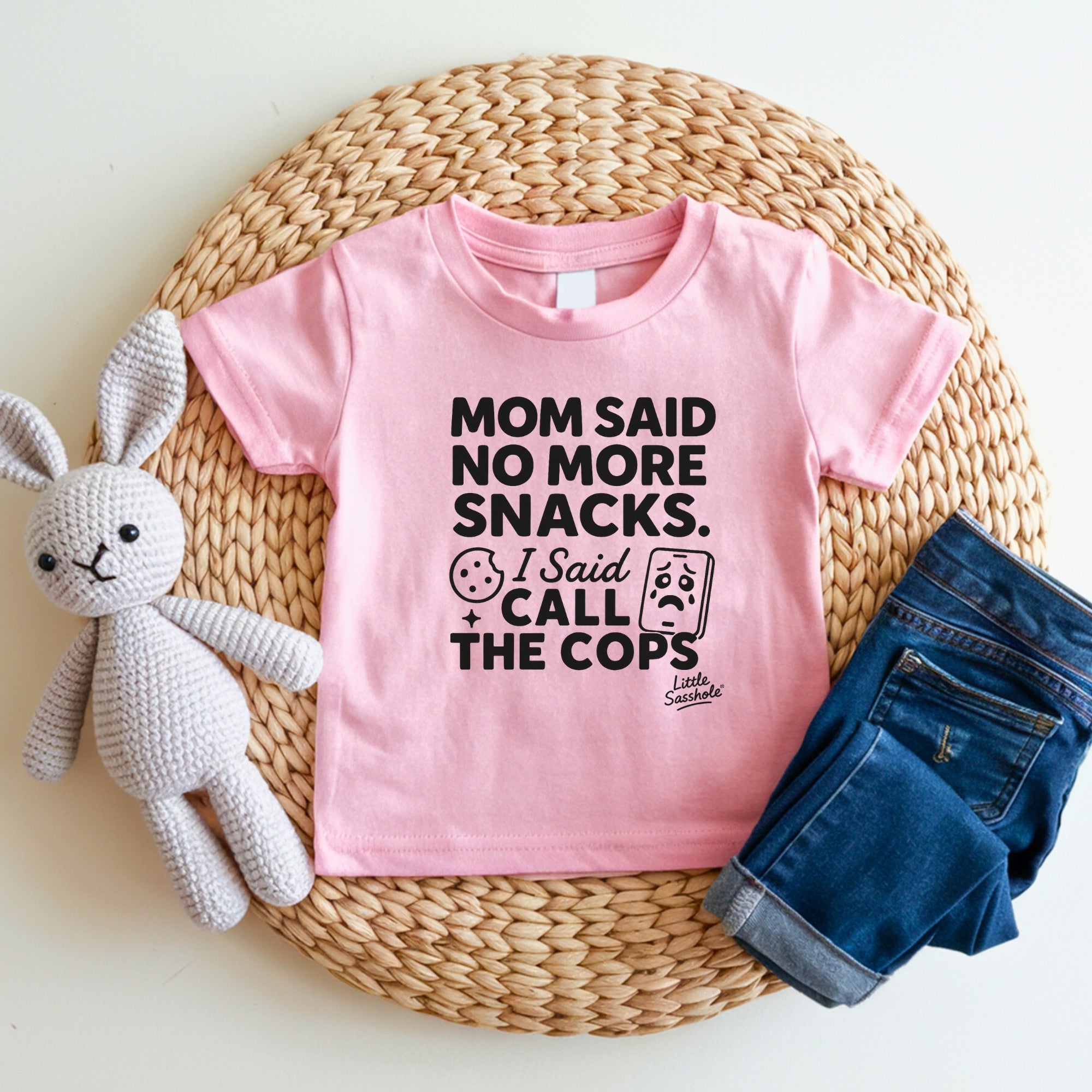 Image of “No More Snacks? I’m Calling the Cops” – Little Sasshole® Kids Tee