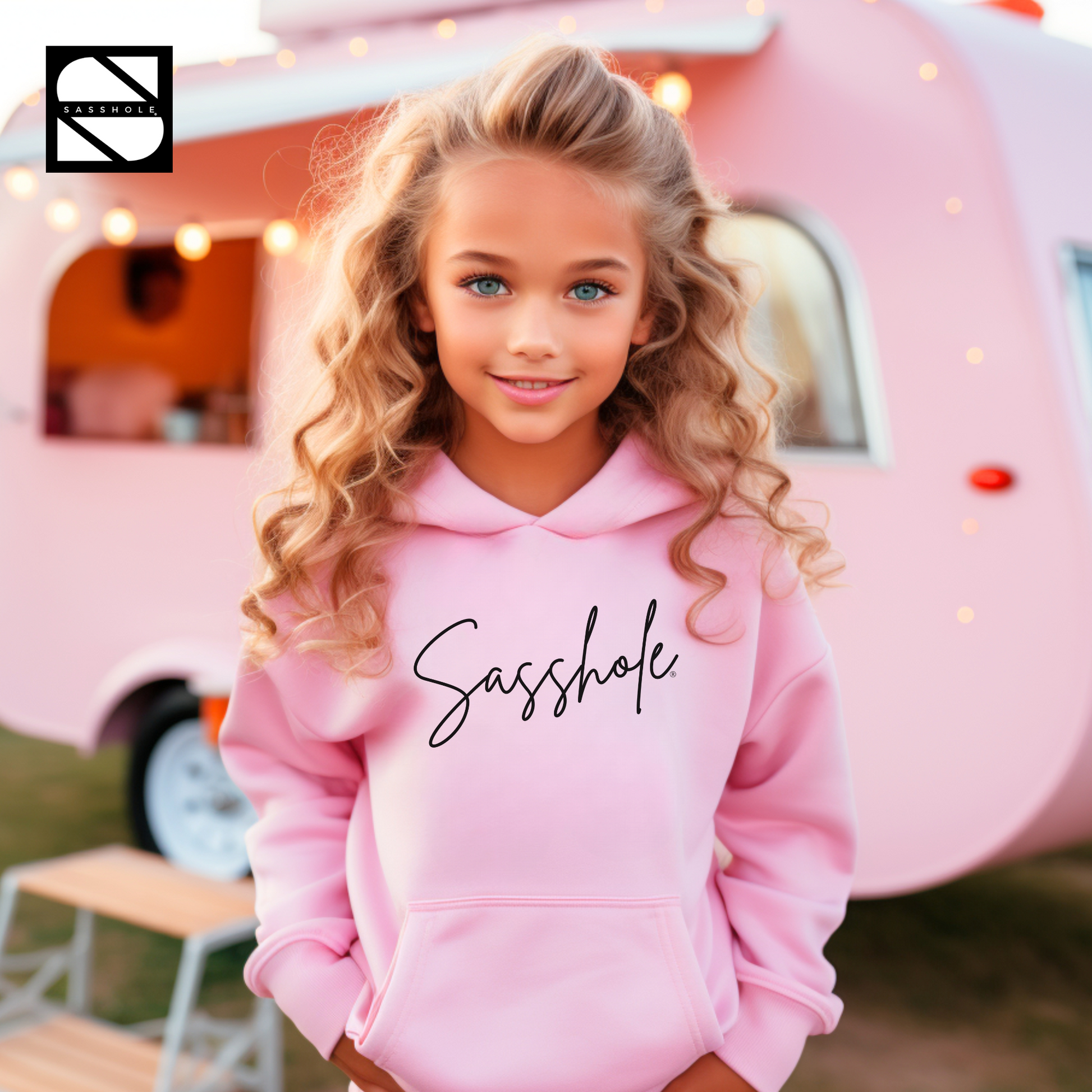 girls hoodie light pink