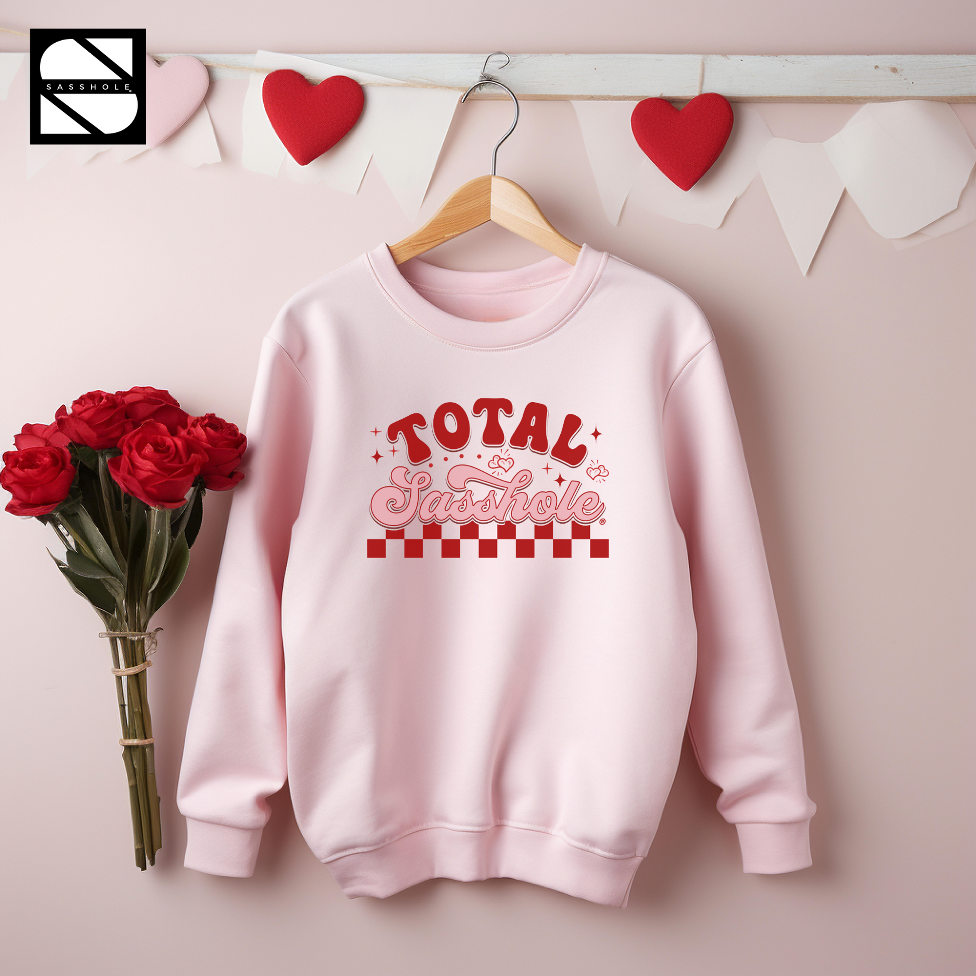 Valentines Day Light Pink Women's Sweatshirt