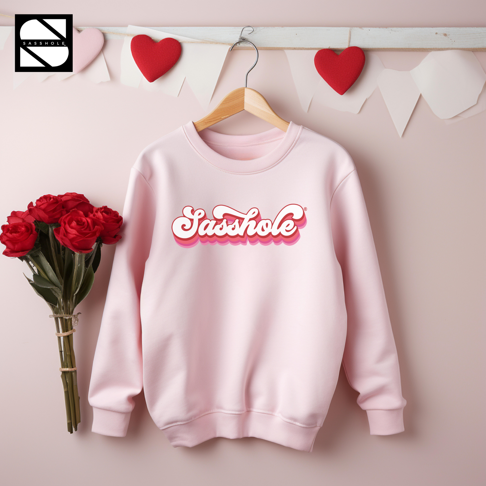 Valentines Day Light Pink Women's Sweatshirt