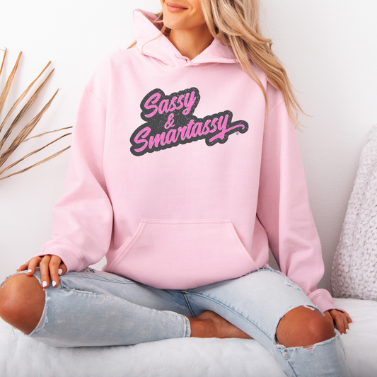 Wit and Warmth: Sassy & Smartassy® Women's Graphic Hoodie