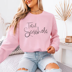 Image of Total Sasshole Women’s Classic Fit Sweatshirt – Funny Graphic Pullover by Sasshole®