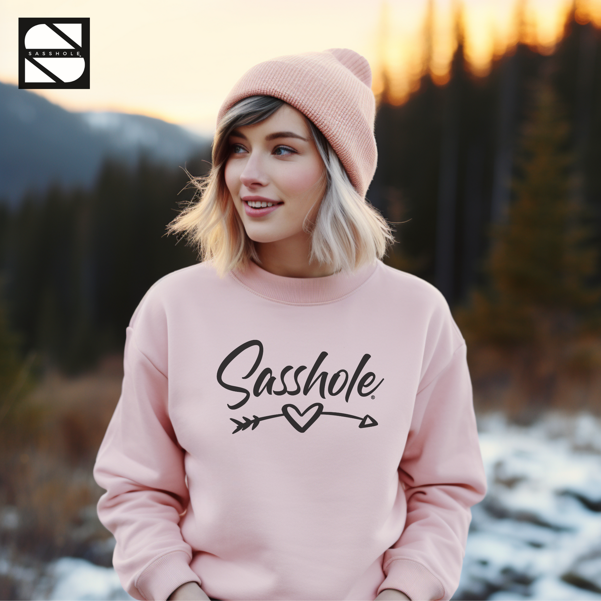 Women's Light Pink Graphic Sweatshirt