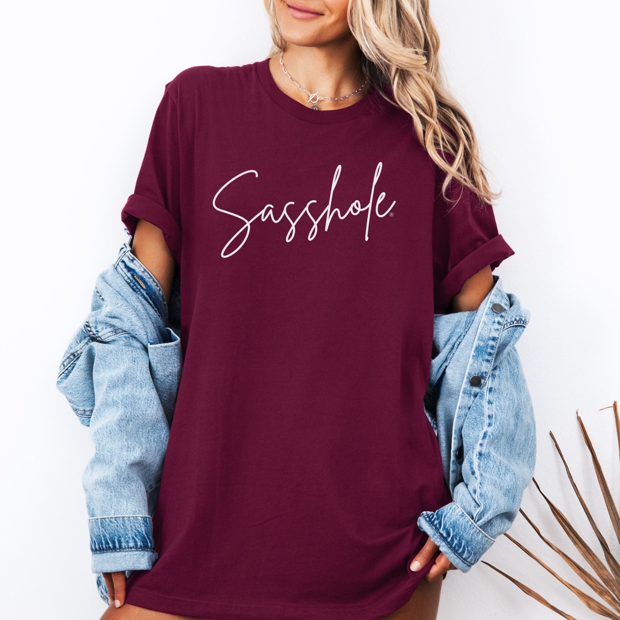 Image of Sasshole® Minimalist Women's T-Shirt: Simple, Chic, and Sassy