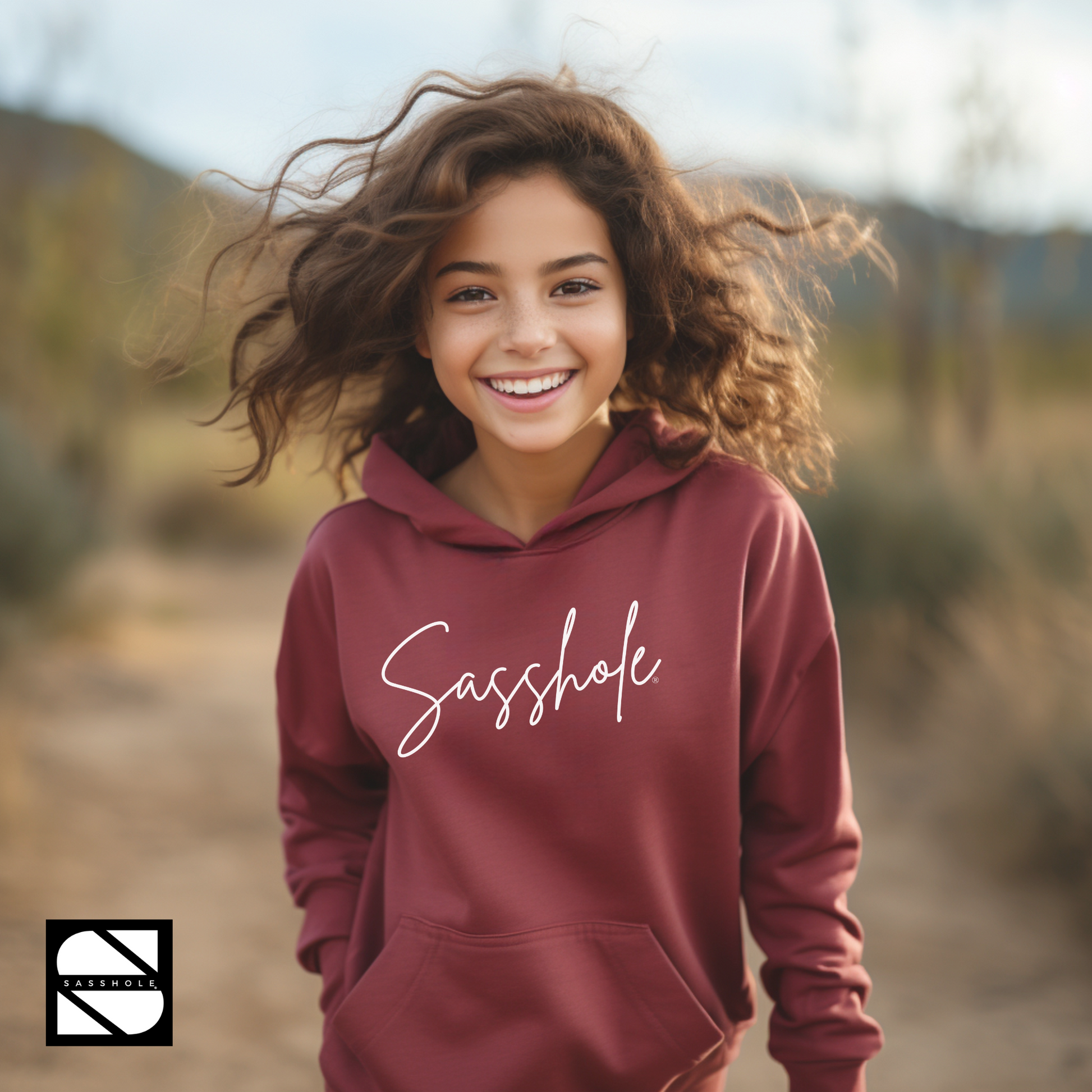 girls hoodie maroon