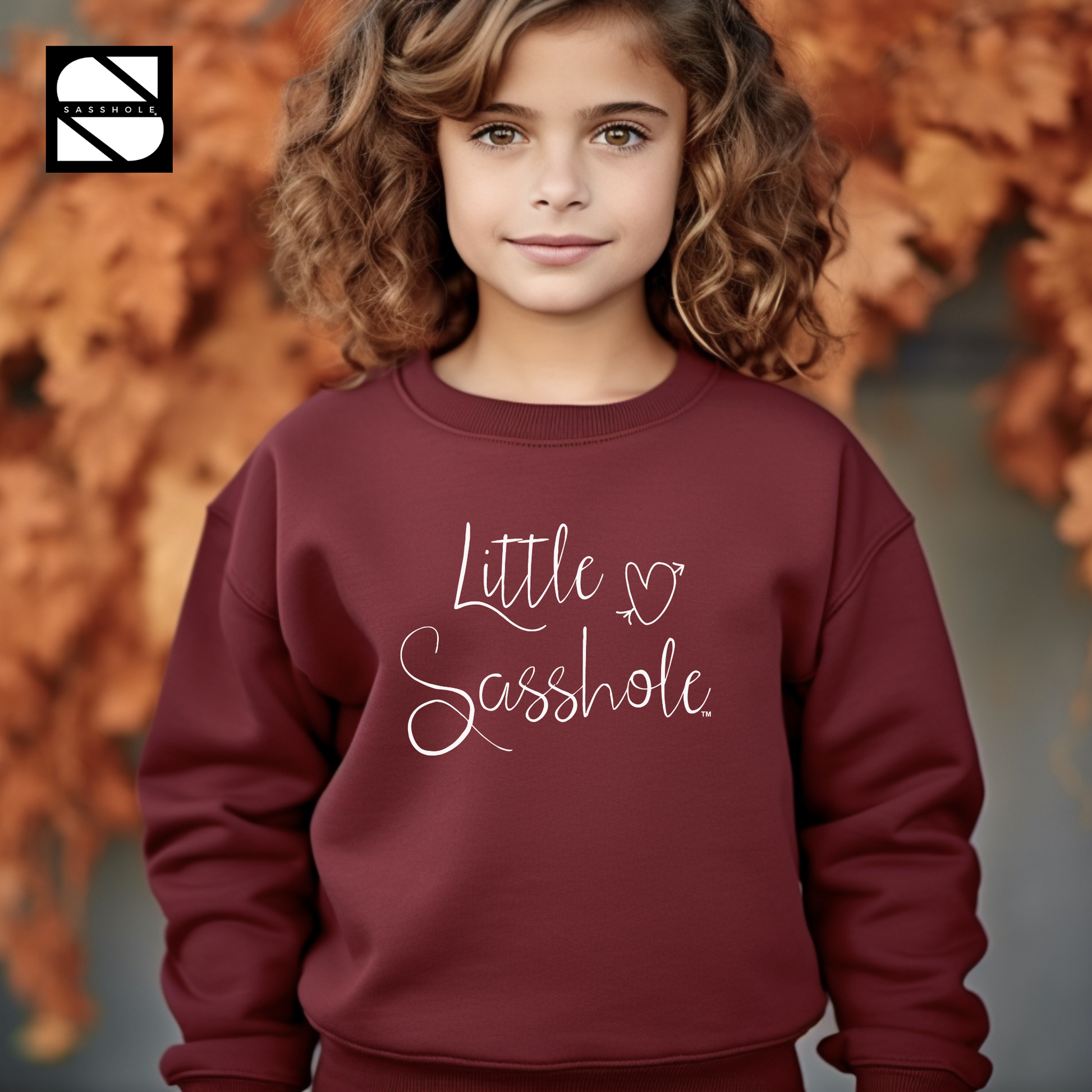 girls sweatshirt maroon