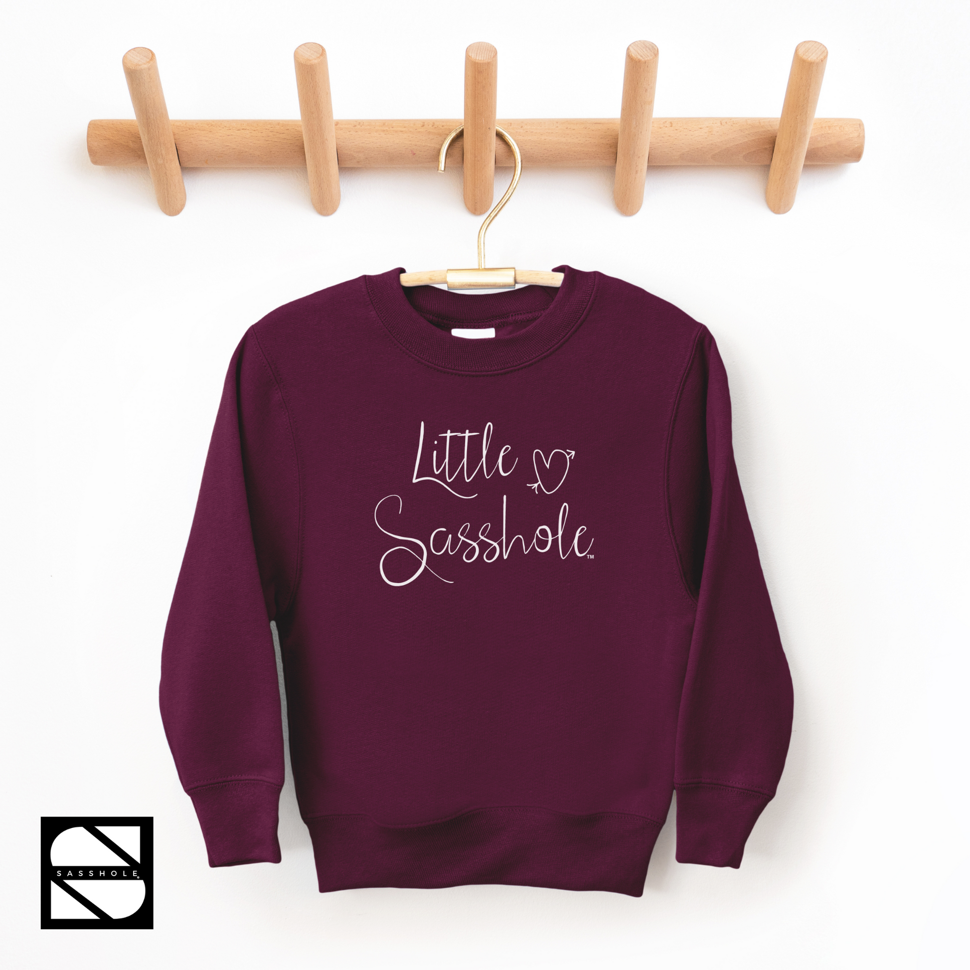 girls sweatshirt maroon