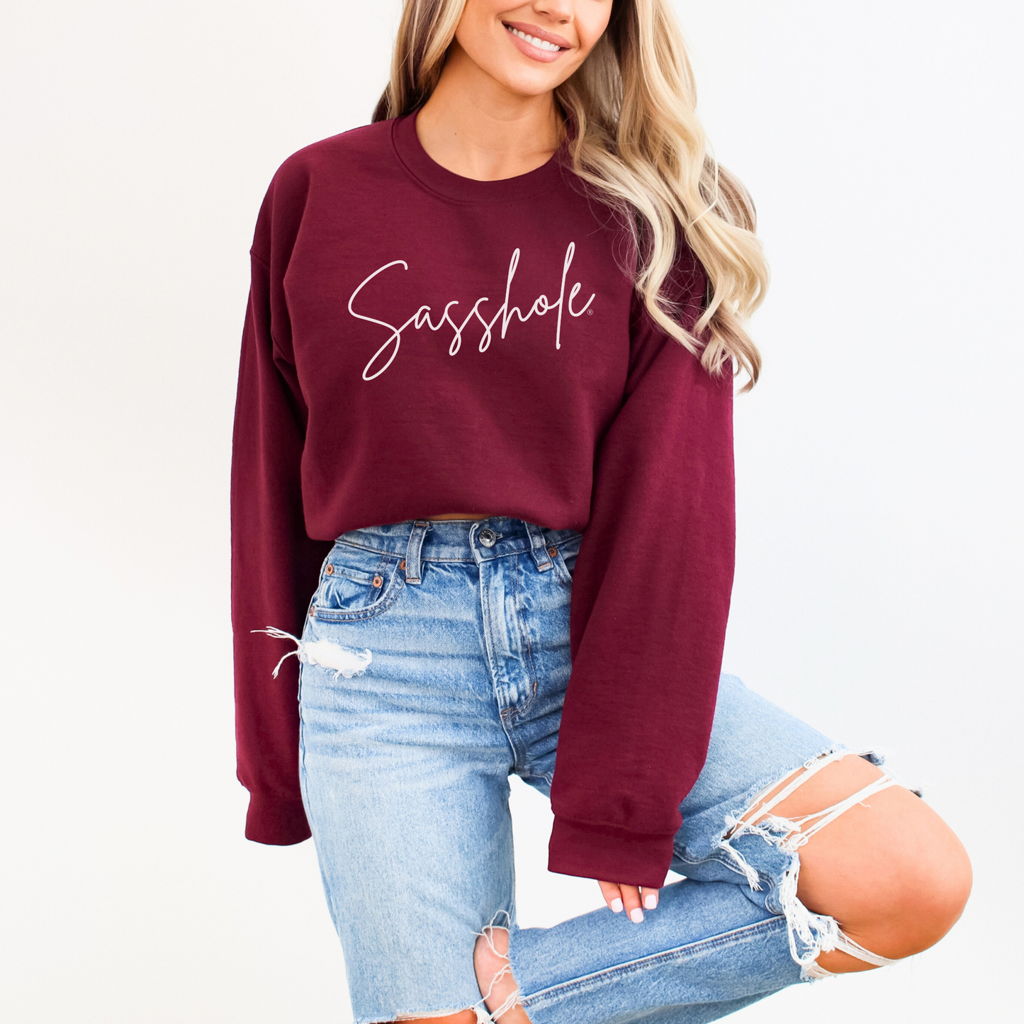 Sassitude in Style: Playful Women's Sasshole® Sweatshirts
