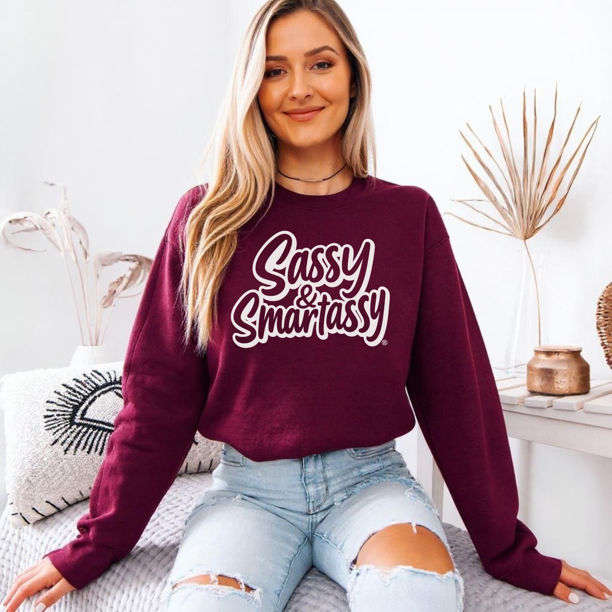 Sassy & Smartassy® Women’s Classic Fit Sweatshirt – Bold, Comfy & Effortlessly Sassy