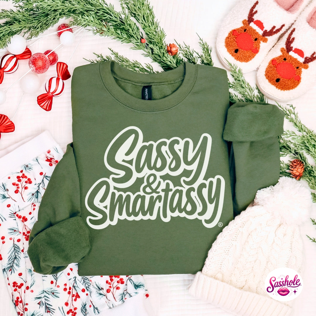 Image of Sassy & Smartassy™ Women’s Christmas Sweatshirt – Festive, Cozy & Full of Holiday Attitude