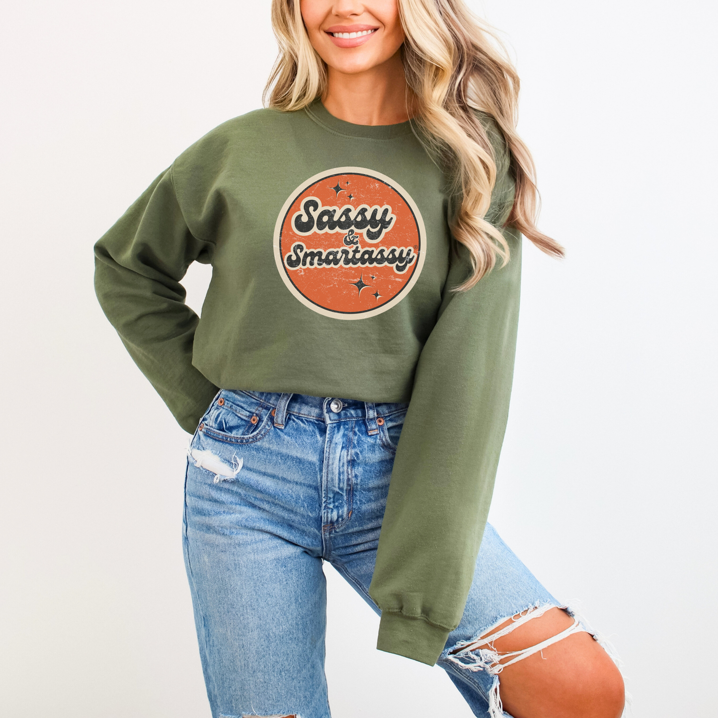Retro Rebel: Sassy & Smartassy® Vintage Vibes '70s Women's Sweatshirt