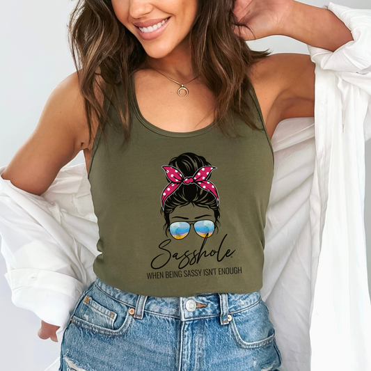 Sasshole® Retro Chic Women's Tank Top - When Being Sassy Isn't Enough