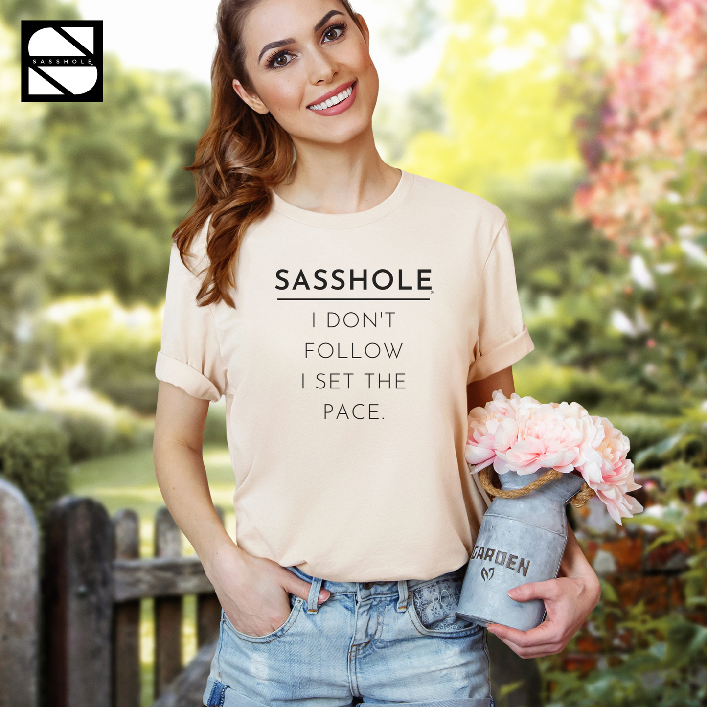Sasshole® - I Don't Follow, I Set The Pace Unisex Crewneck Short Sleeve T-shirt