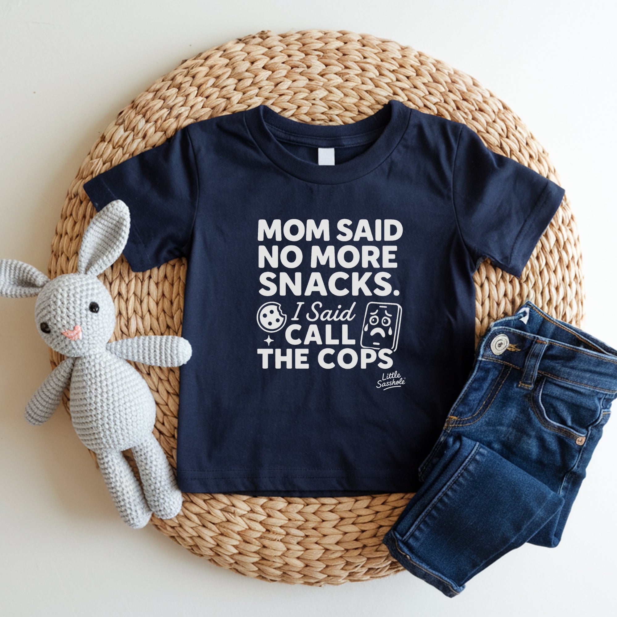 Image of “No More Snacks? I’m Calling the Cops” – Little Sasshole® Kids Tee