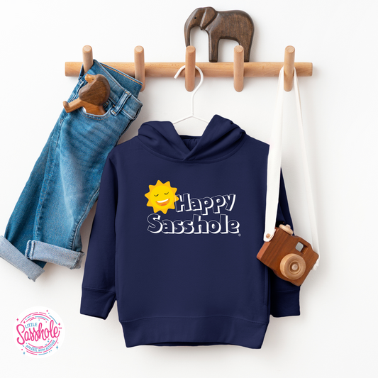 Happy Sasshole Navy Toddler Hoodies