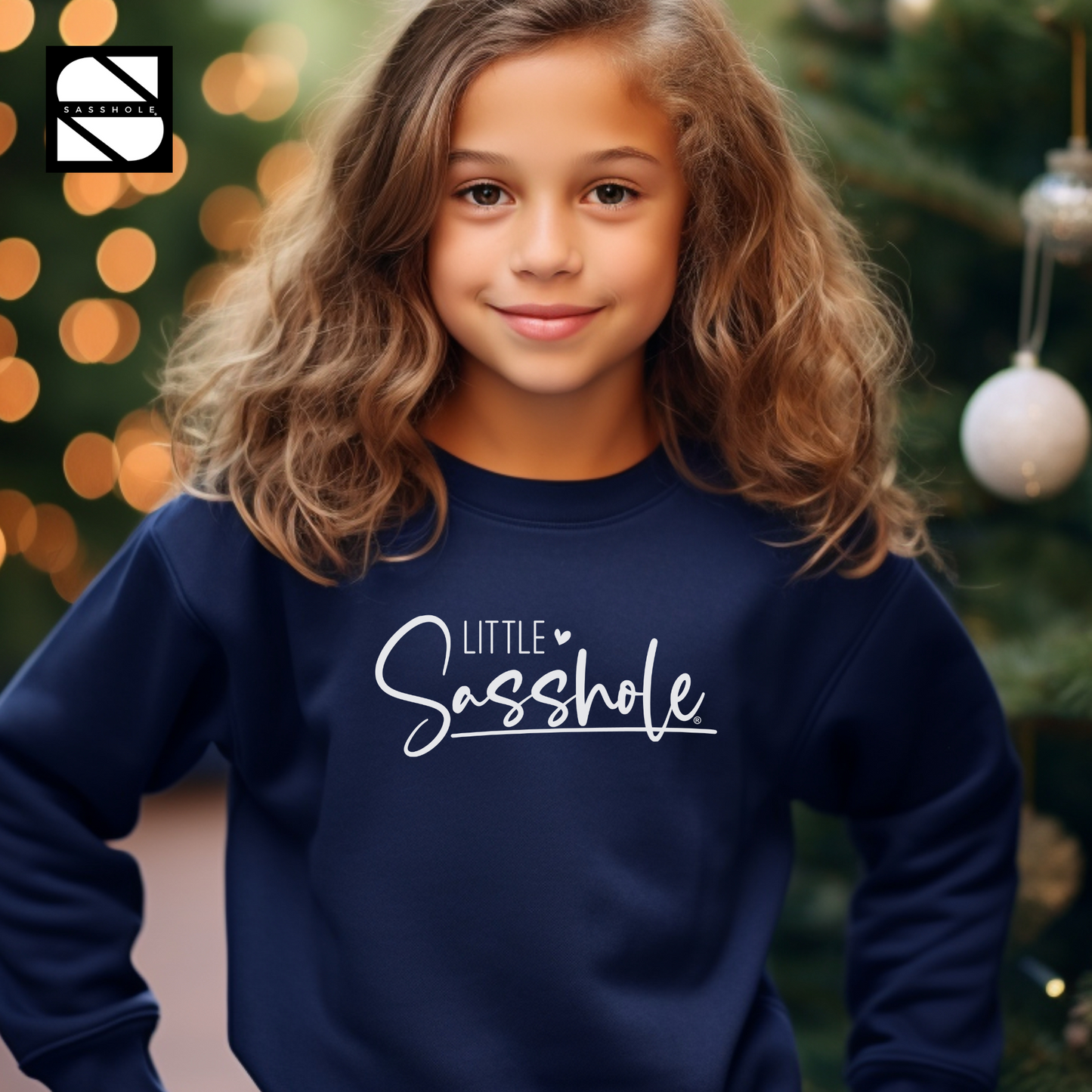 Sweat & Sassy: Little Sasshole™ Youth Girls Playful Pullover Sweatshirt