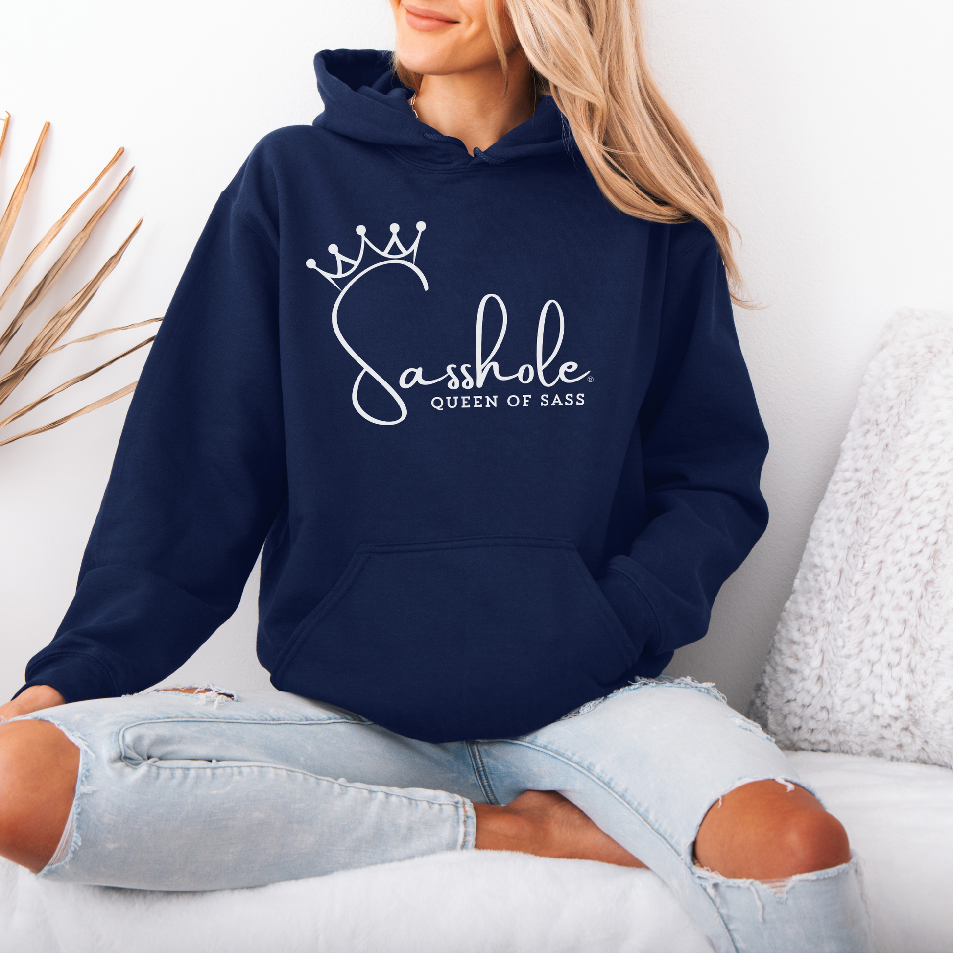 Sass in Charge: Sasshole® Queen of Sass Women's Graphic Hoodie