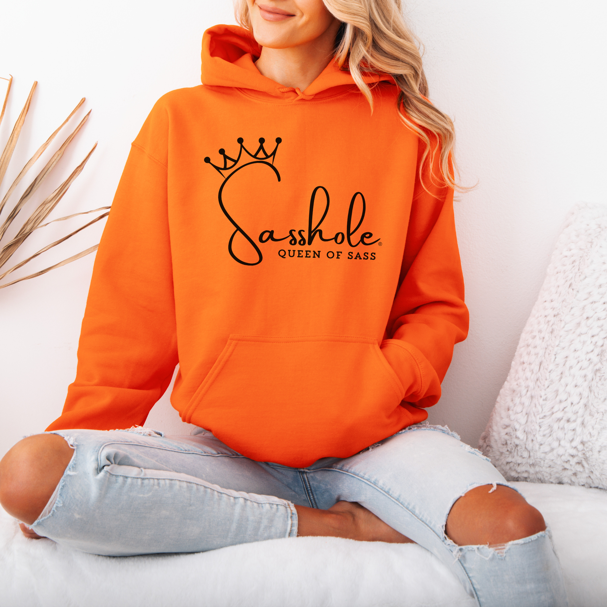 Sass in Charge: Sasshole® Queen of Sass Women's Graphic Hoodie