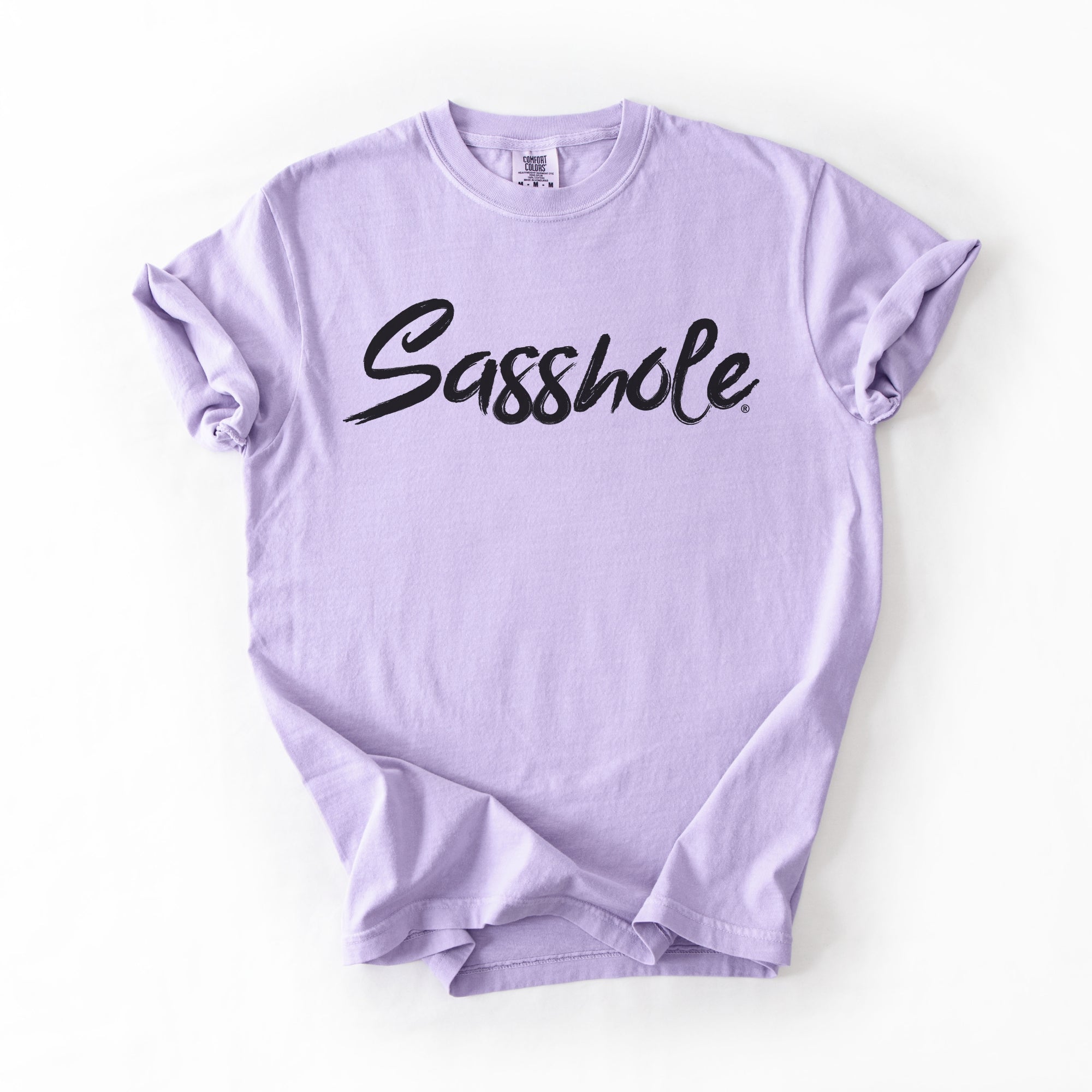 Image of Sasshole® Women’s Comfort Colors® Tee – Bold Logo Funny Graphic T-Shirt, Relaxed Fit Statement Shirt