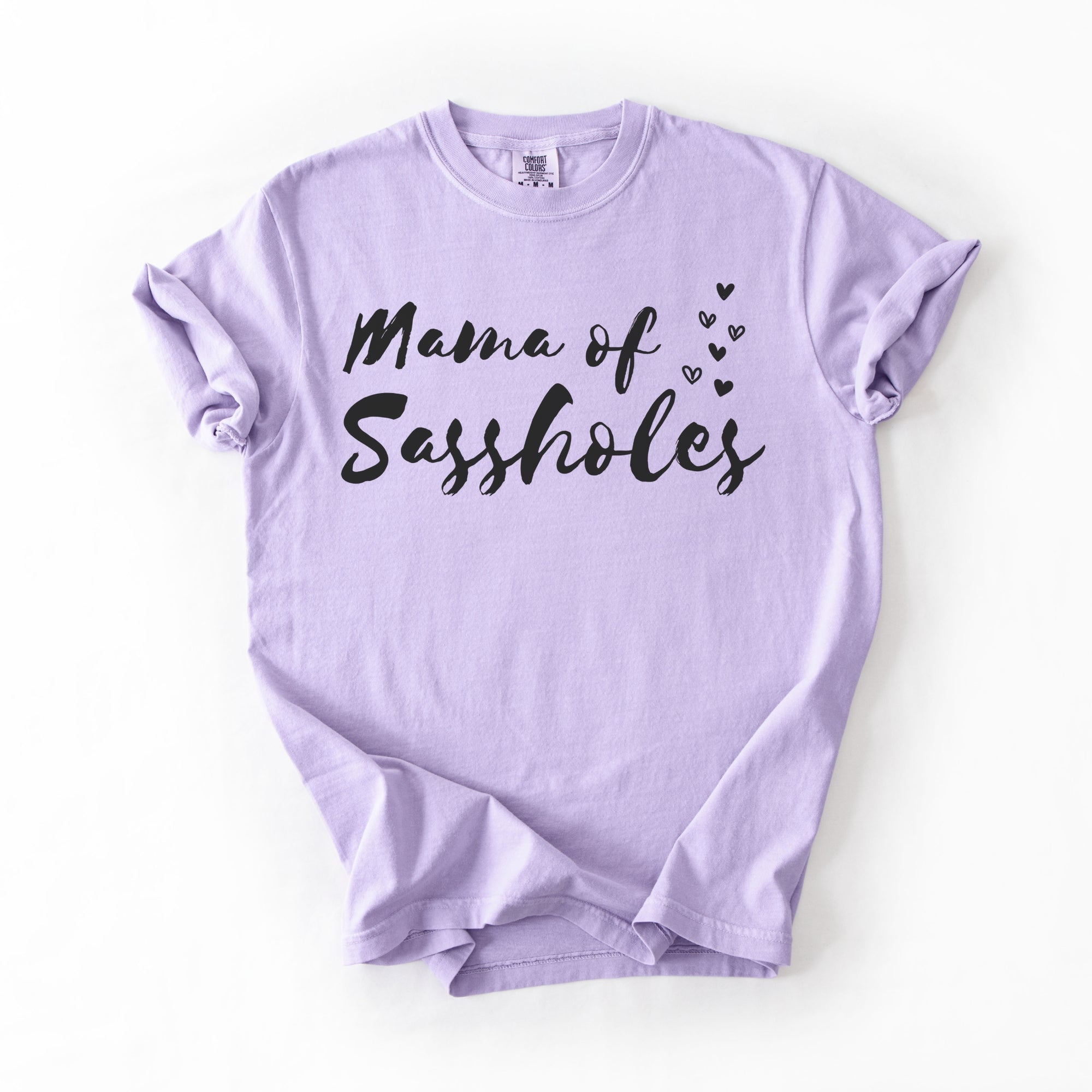 Image of Sasshole® Women’s Comfort Colors® Tee – “Mama of Sassholes” Funny Graphic T-Shirt, Bold Statement Shirt for Moms