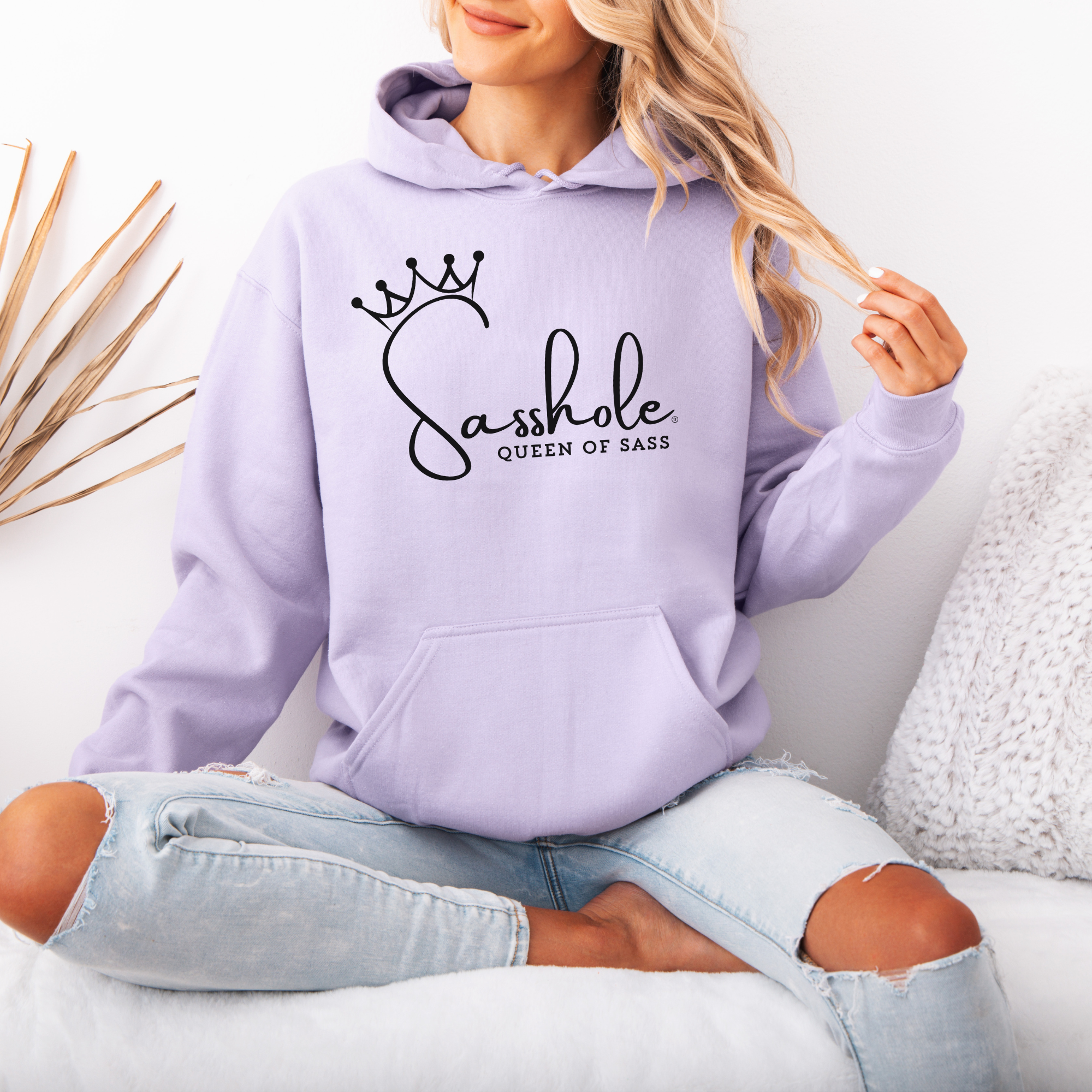 Image of Sass in Charge: Sasshole® Queen of Sass Women's Graphic Hoodie