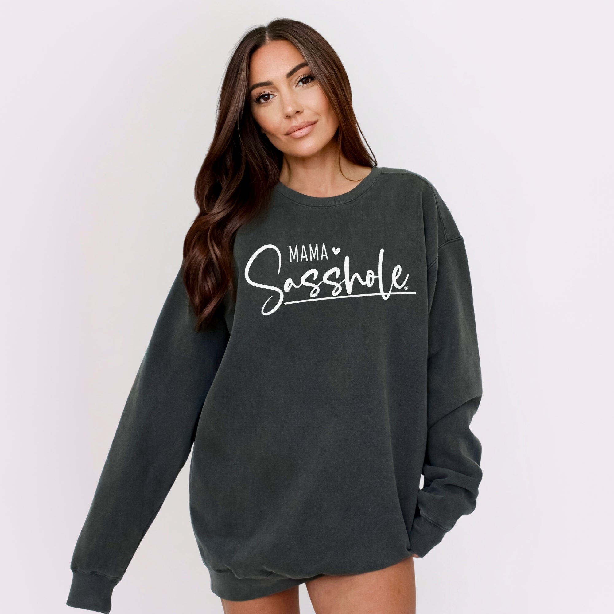 Image of Sasshole® Mama Sweatshirt – Funny Women’s Comfort Colors® Pullover