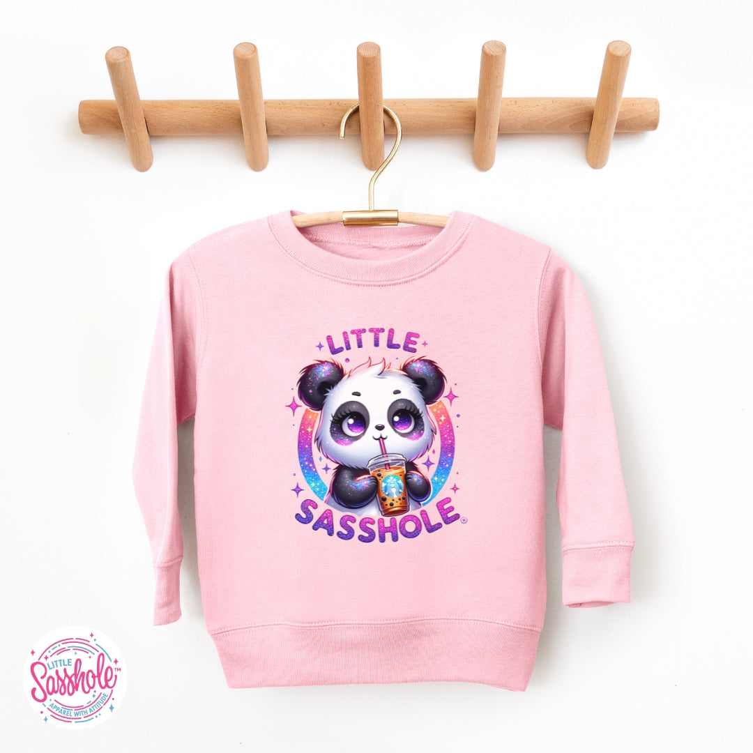 Image of Little Sasshole™ Panda Toddler Sweatshirt – Cute, Cozy & Full of Attitude