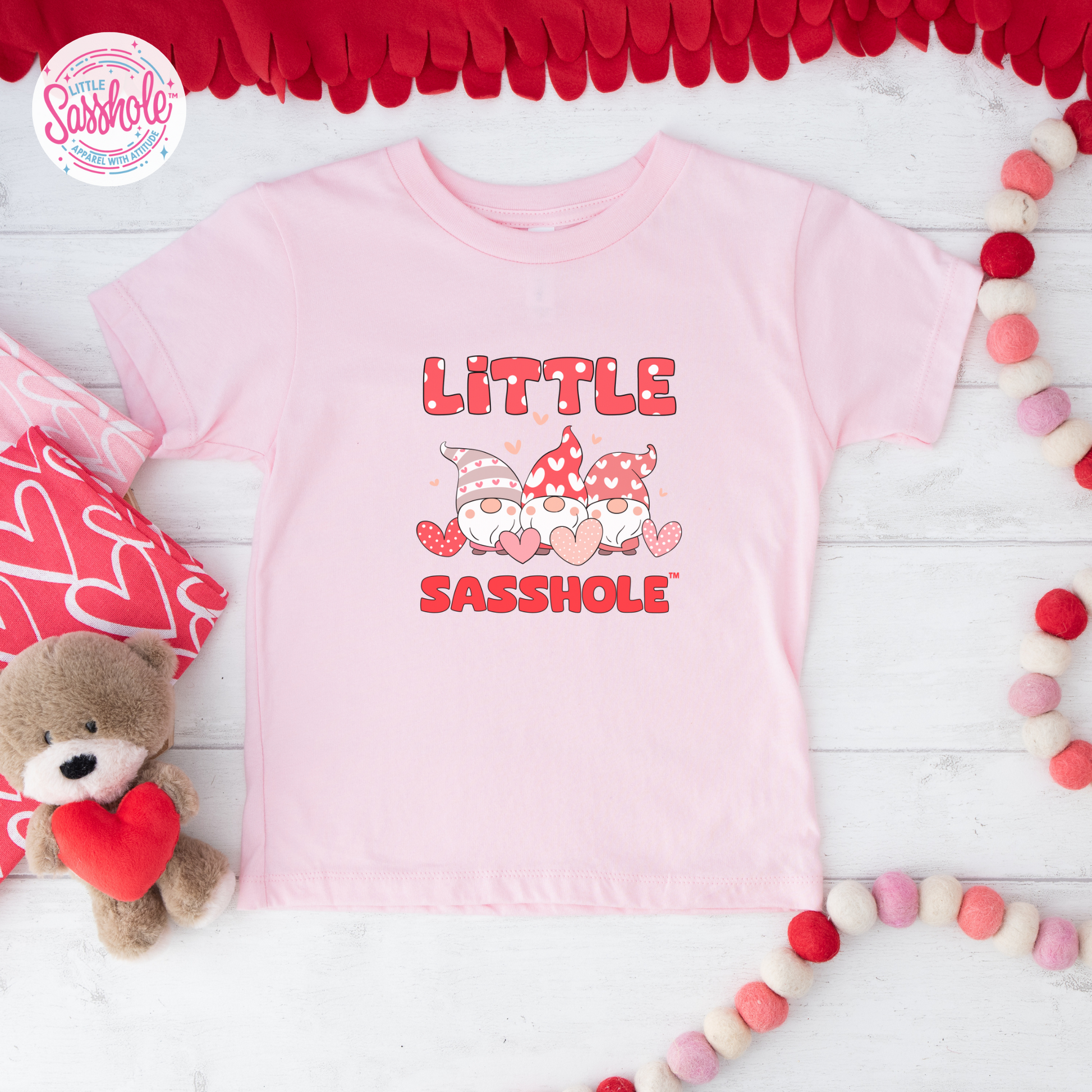 pink valentines shirt for girl