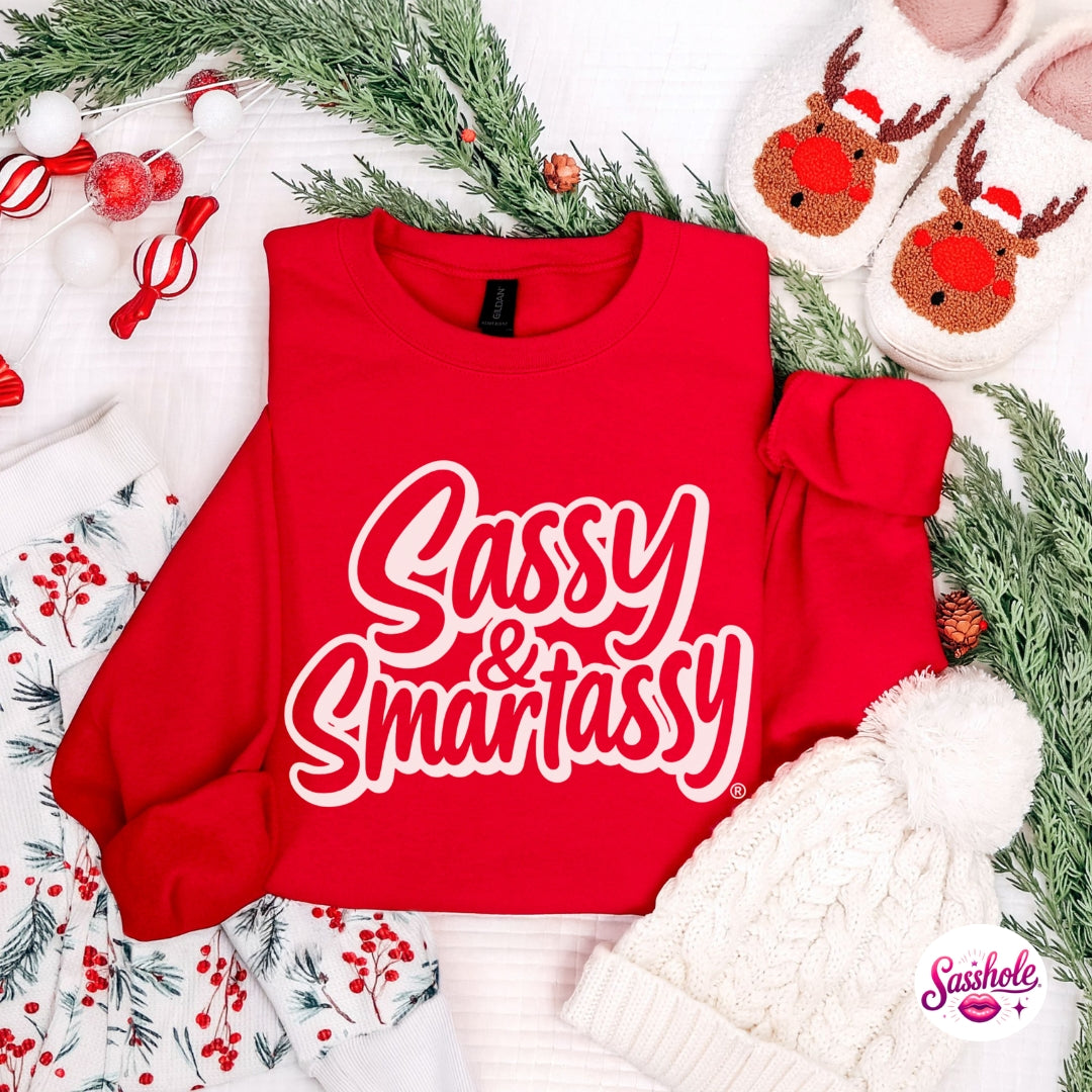 Image of Sassy & Smartassy™ Women’s Christmas Sweatshirt – Festive, Cozy & Full of Holiday Attitude