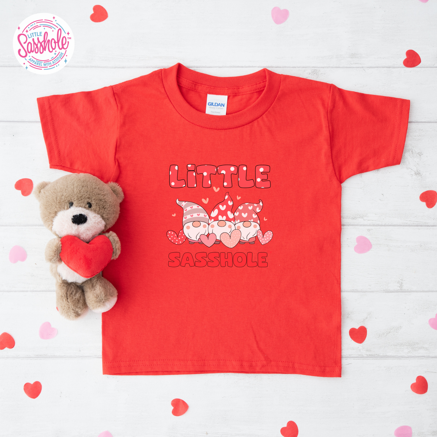 red valentines shirt for girl