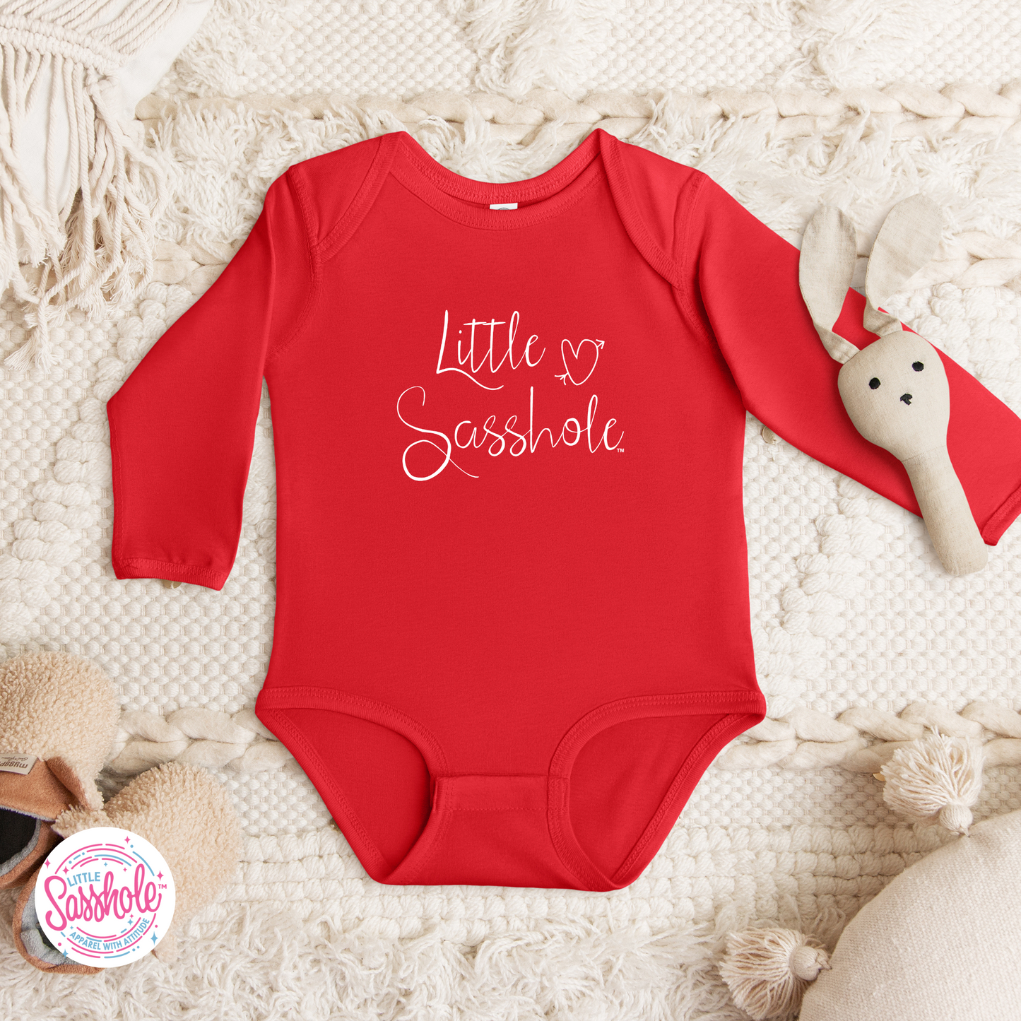 Red Long sleeve baby onesie