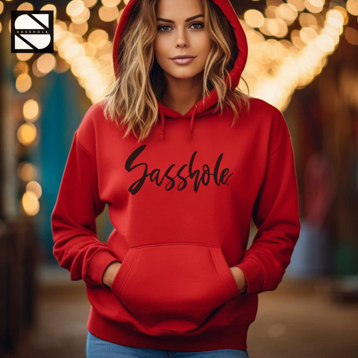 Women's Funny Red Graphic Hoodie