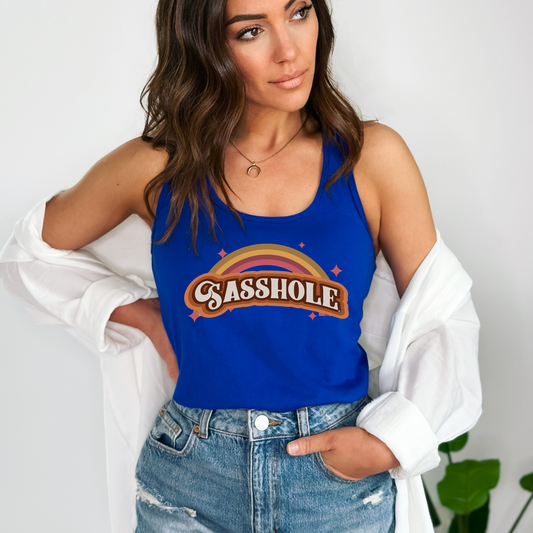 Retro Rainbow Sasshole® Women's Tank Top - Vintage Vibes