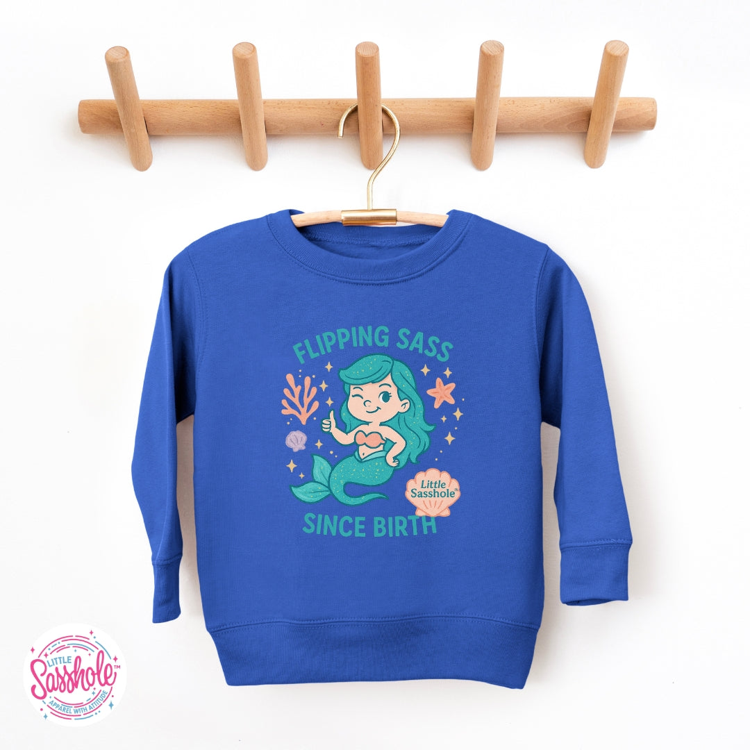Little Sasshole™ Toddler Sweatshirt – Flipping Sass Since Birth Mermaid Graphic Pullover