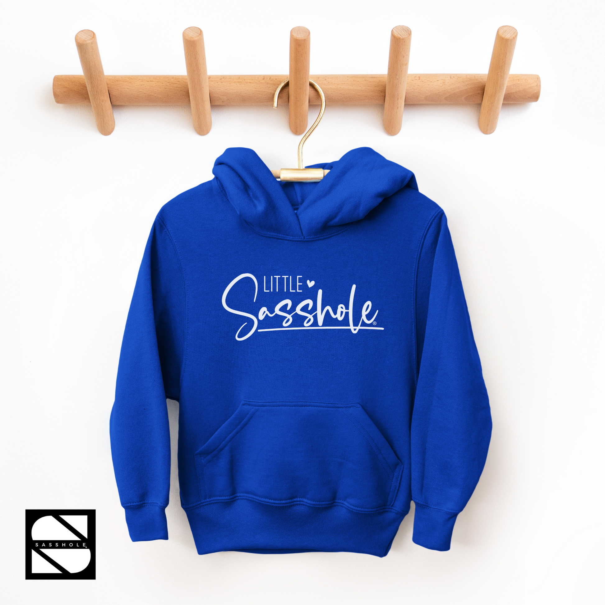 girls sasshole hoodie royal