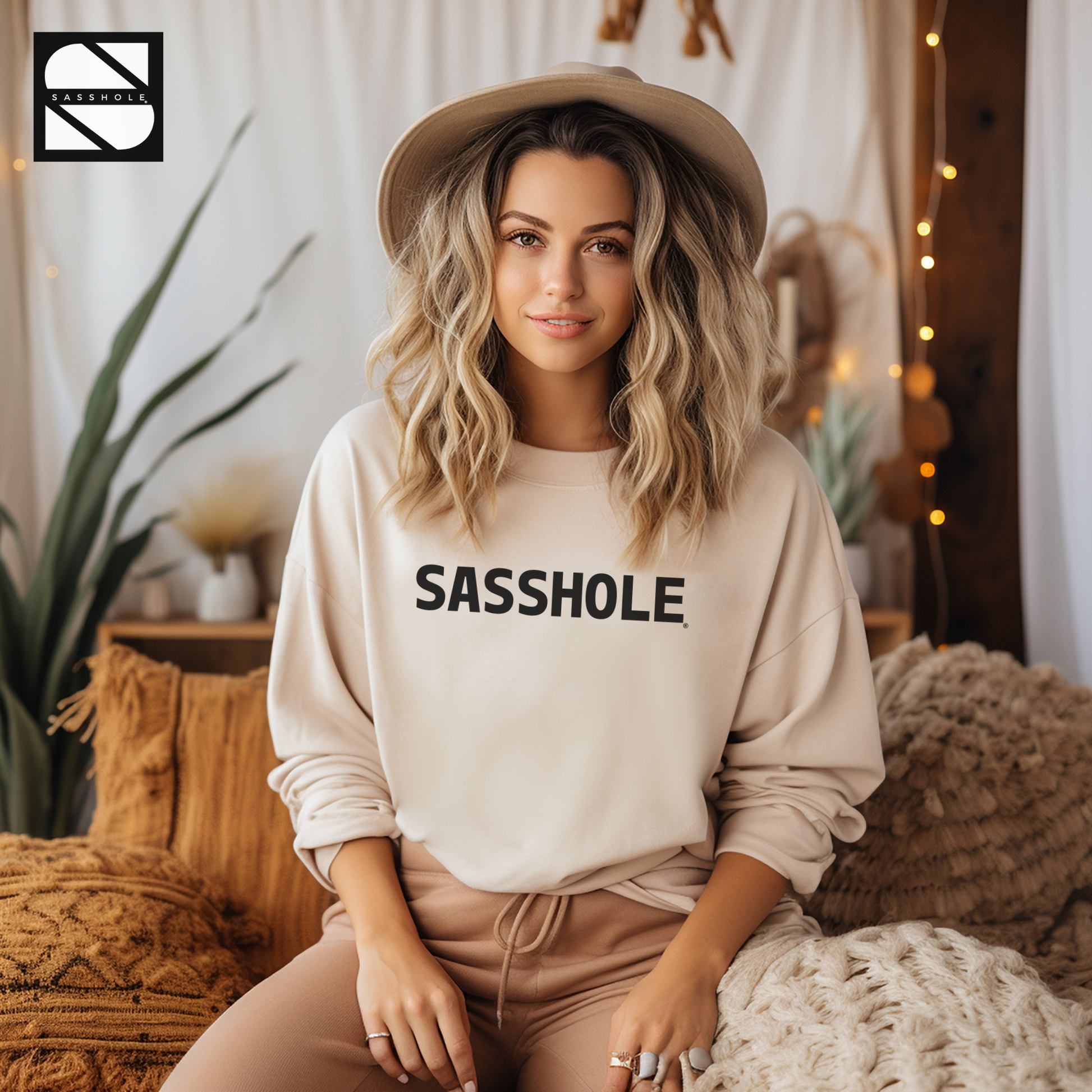 women's sand graphic sweatshirt