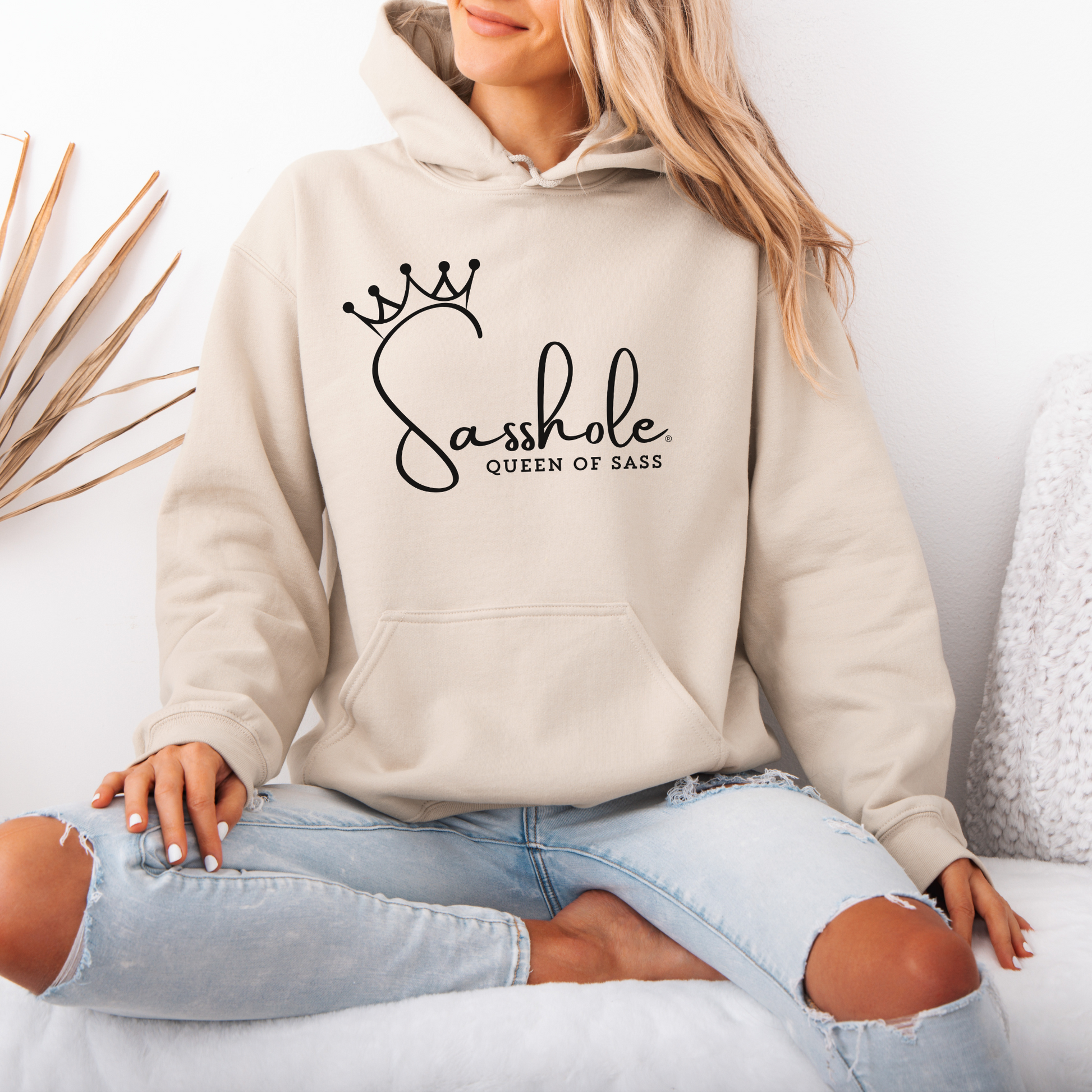 Sass in Charge: Sasshole® Queen of Sass Women's Graphic Hoodie